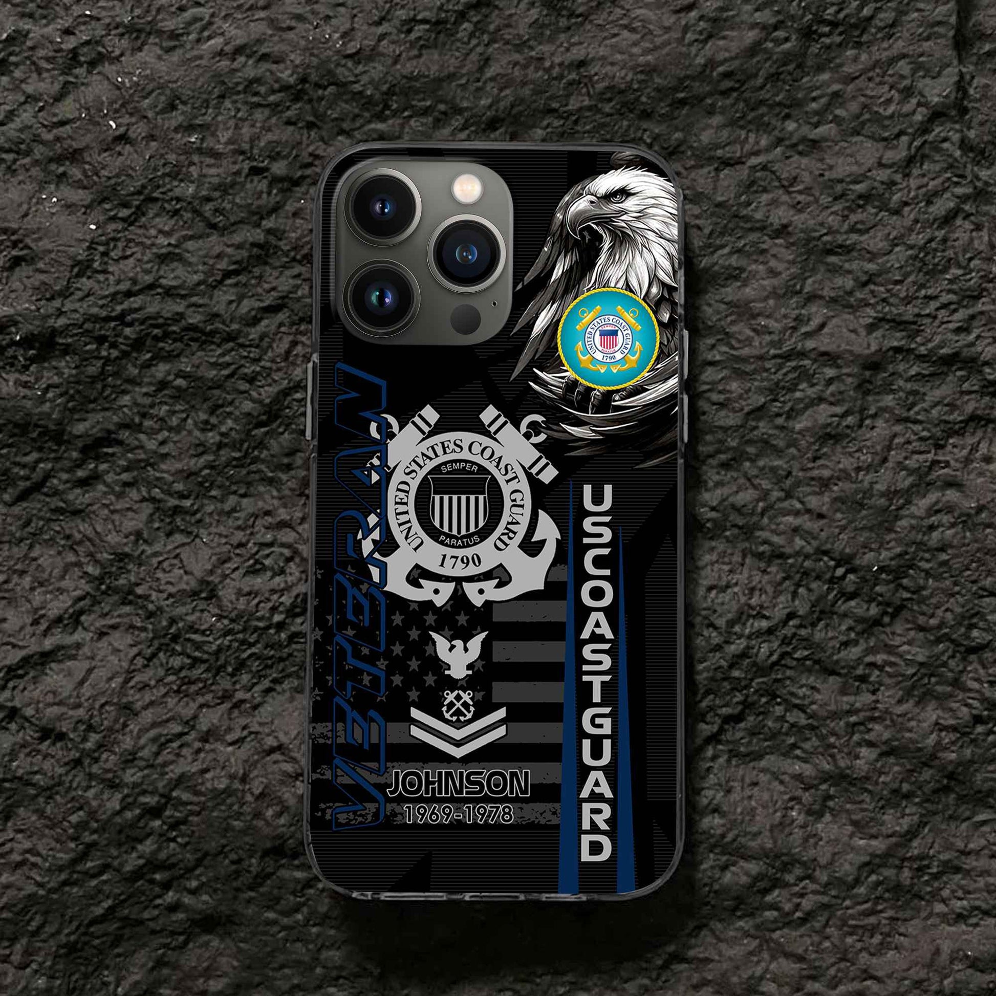 Unique Custom Name, Rank, Year USCG Phone Case VPVC503205, Gifts For Coast Guard Veteran, Gifts For Dad, For Husband, Best Gifts On Father's Day, Independence Day, Veterans Day.