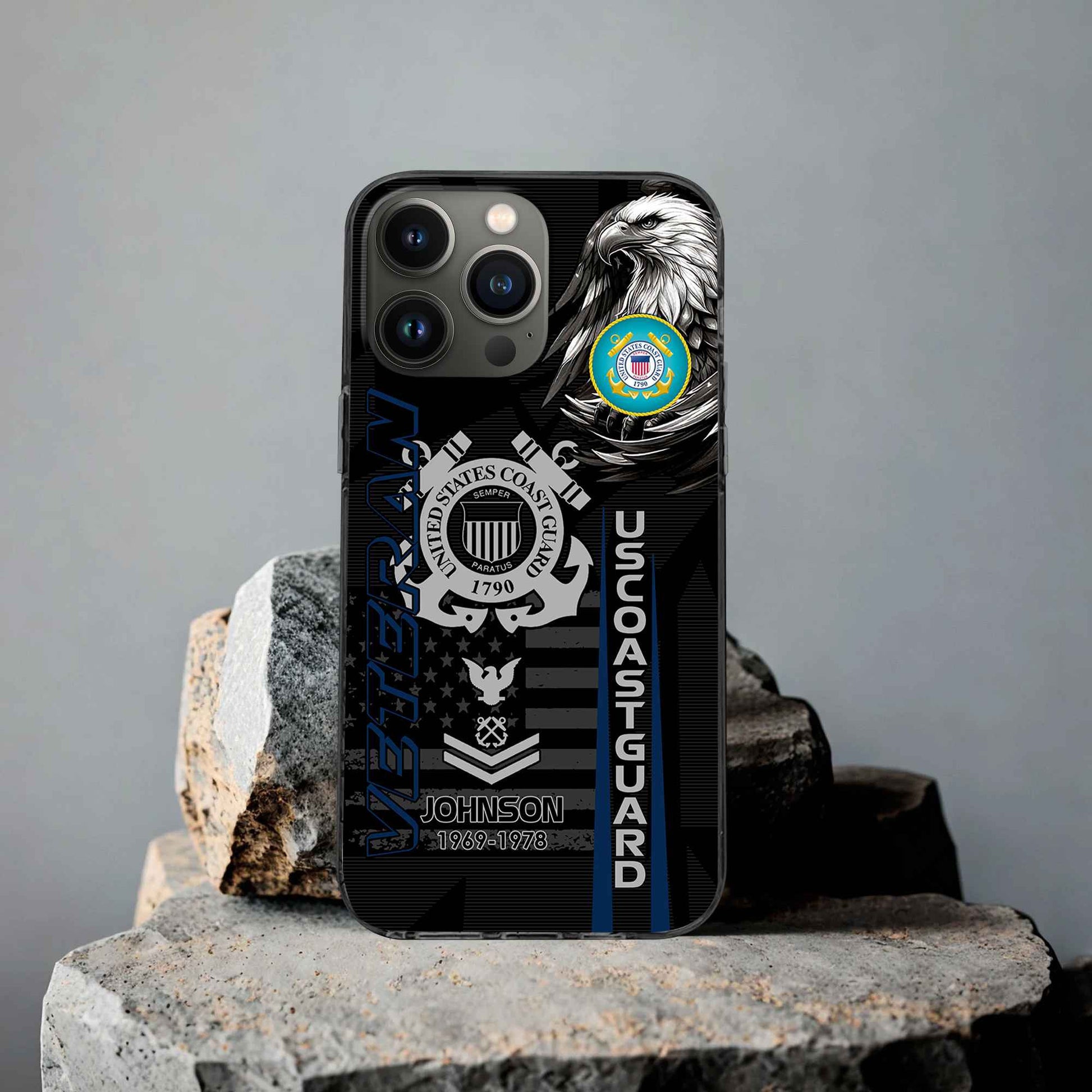 Unique Custom Name, Rank, Year USCG Phone Case VPVC503205, Gifts For Coast Guard Veteran, Gifts For Dad, For Husband, Best Gifts On Father's Day, Independence Day, Veterans Day.