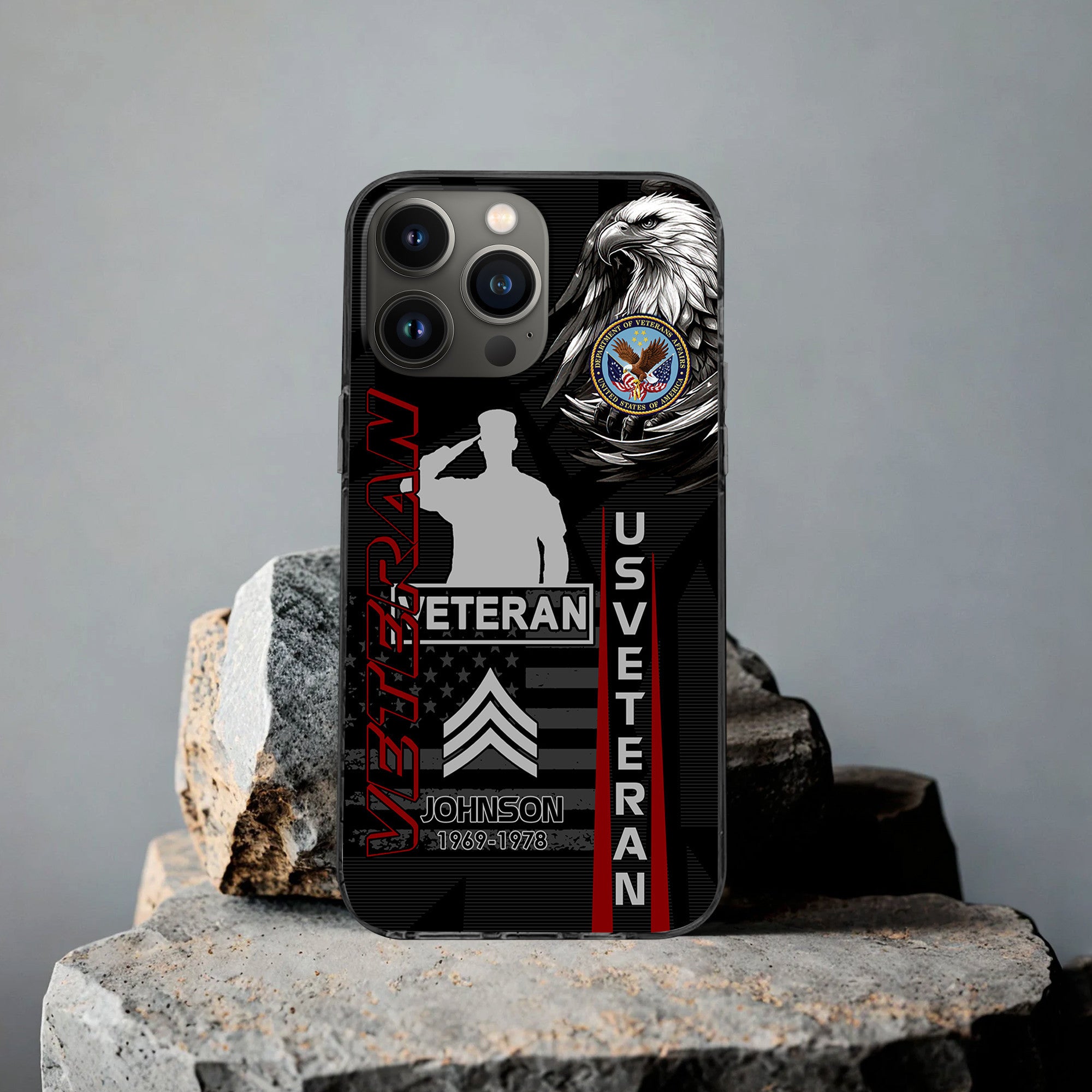 Unique Custom Name, Rank, Year, US Veteran Phone Case VPVC503207, Gifts For US Veteran, Gifts For Dad, For Husband, Best Gifts On Father's Day, Independence Day, Veterans Day.