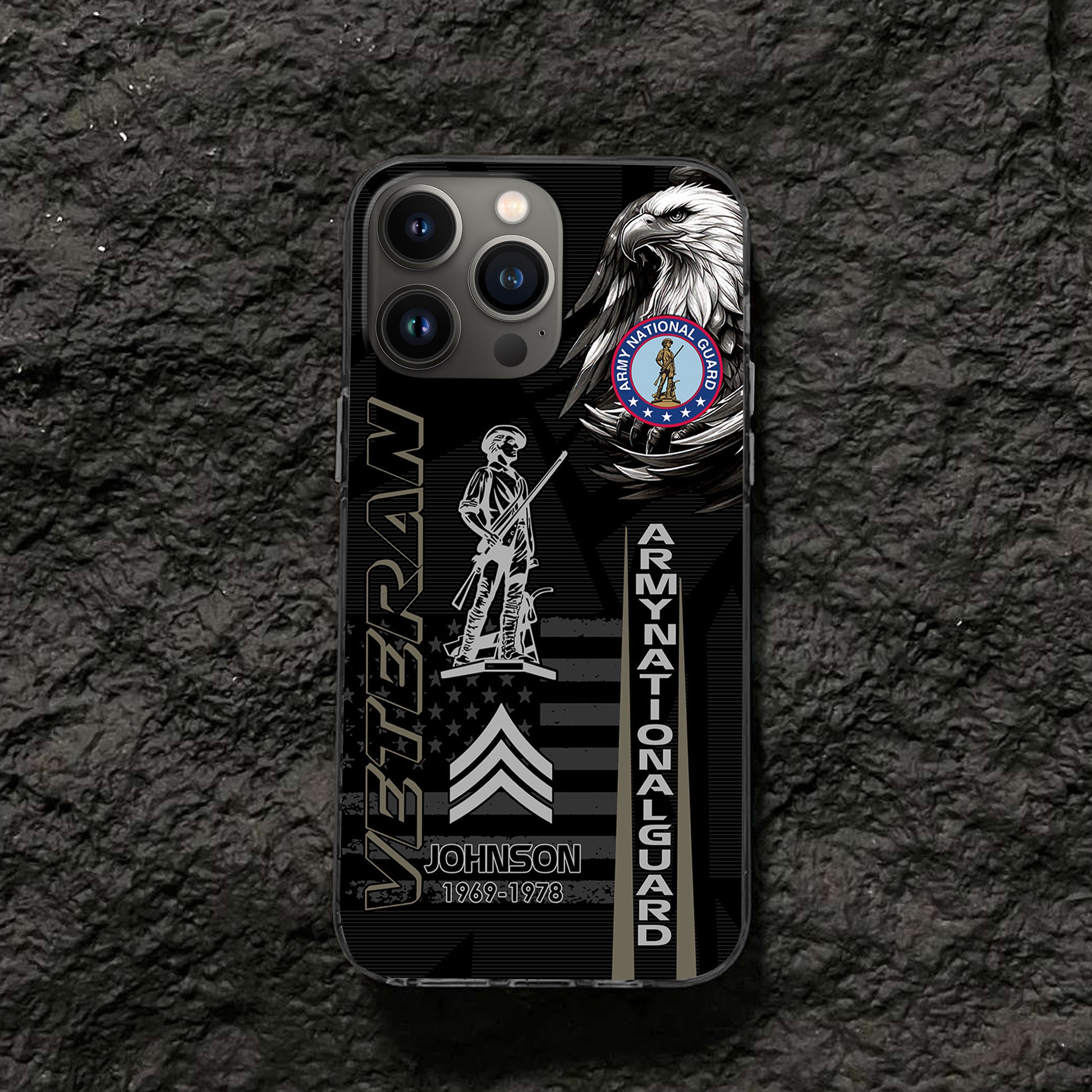 Unique Custom Name, Rank, Year, US Army National Guard Phone Case VPVC503208, Gifts For Army National Guard Veteran, Gifts For Dad, For Husband, Best Gifts On Father's Day, Independence Day, Veterans Day.