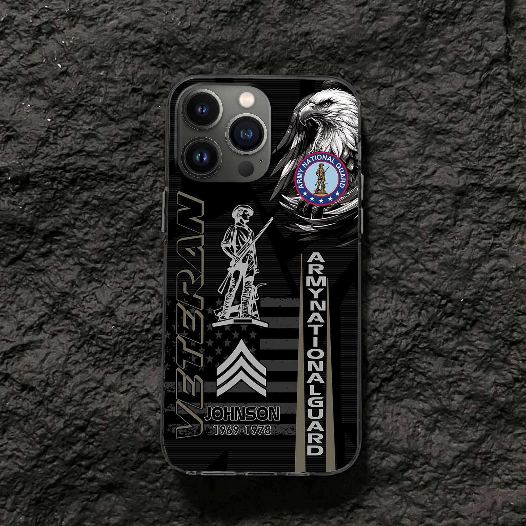 Unique Custom Name, Rank, Year, US Army National Guard Phone Case VPVC503208, Gifts For Army National Guard Veteran, Gifts For Dad, For Husband, Best Gifts On Father's Day, Independence Day, Veterans Day.