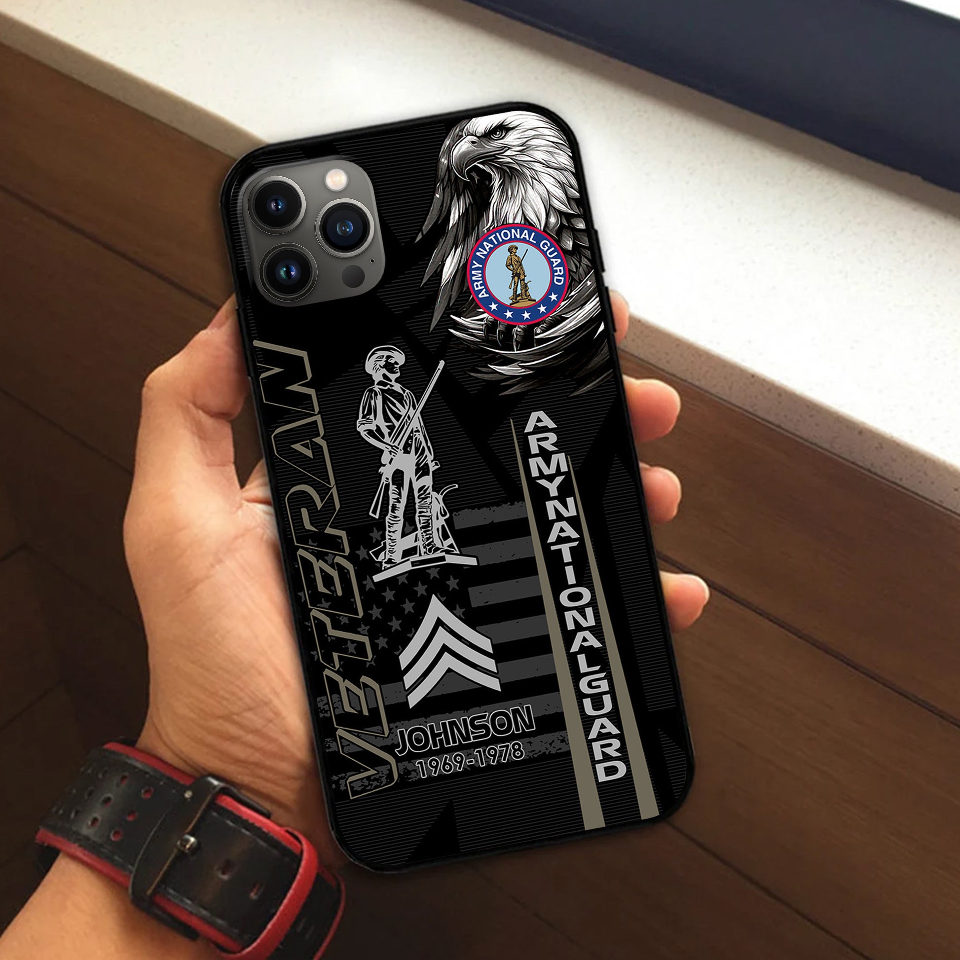 Unique Custom Name, Rank, Year, US Army National Guard Phone Case VPVC503208, Gifts For Army National Guard Veteran, Gifts For Dad, For Husband, Best Gifts On Father's Day, Independence Day, Veterans Day.
