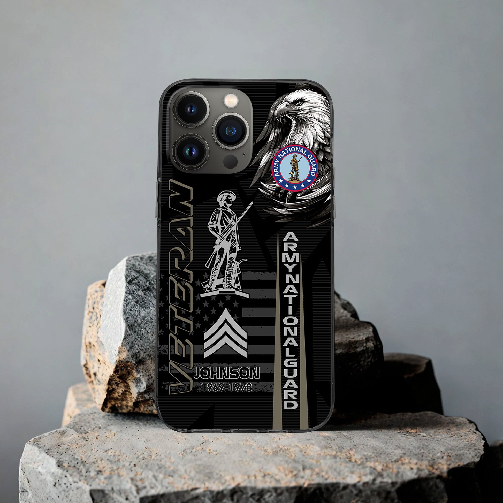 Unique Custom Name, Rank, Year, US Army National Guard Phone Case VPVC503208, Gifts For Army National Guard Veteran, Gifts For Dad, For Husband, Best Gifts On Father's Day, Independence Day, Veterans Day.