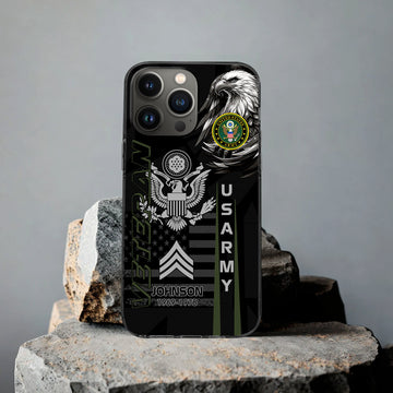 Unique Custom Name, Rank, Year US Army Phone Case VPVC503201, Gifts For Army Veteran, Gifts For Dad, For Husband, Best Gifts On Father's Day, Independence Day, Veterans Day.