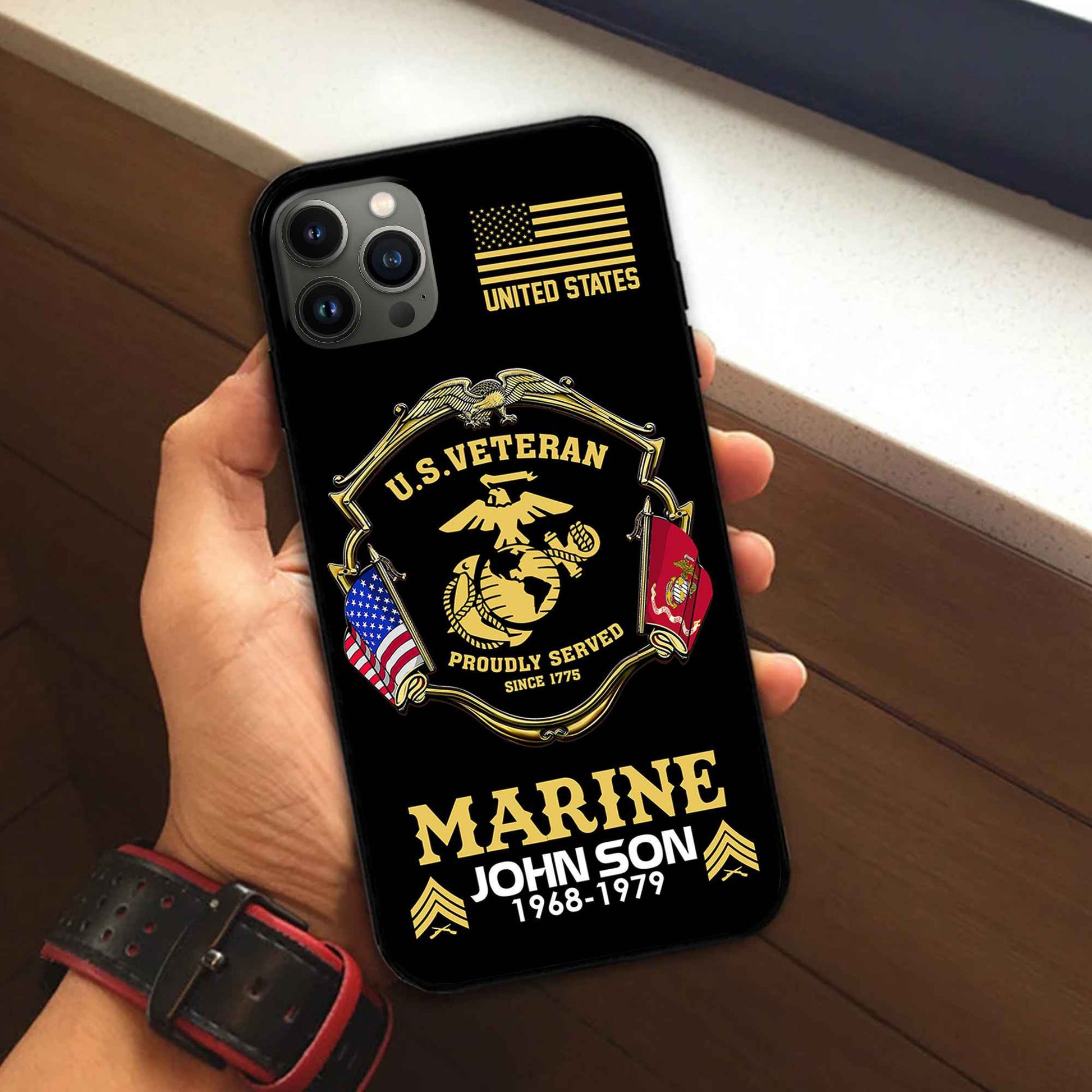 Premium Custom USMC Phone Case VPVC503303, Gifts For Marine Veteran, Best Gifts On Father's Day, Armed Forces Day, Independence Day, Veterans Day.