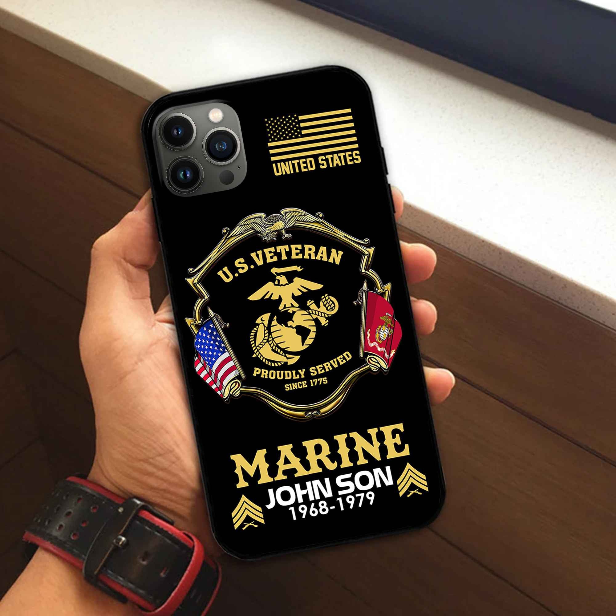 Premium Custom USMC Phone Case VPVC503303, Gifts For Marine Veteran, Best Gifts On Father's Day, Armed Forces Day, Independence Day, Veterans Day.