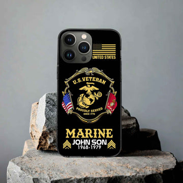 Premium Custom USMC Phone Case VPVC503303, Gifts For Marine Veteran, Best Gifts On Father's Day, Armed Forces Day, Independence Day, Veterans Day.
