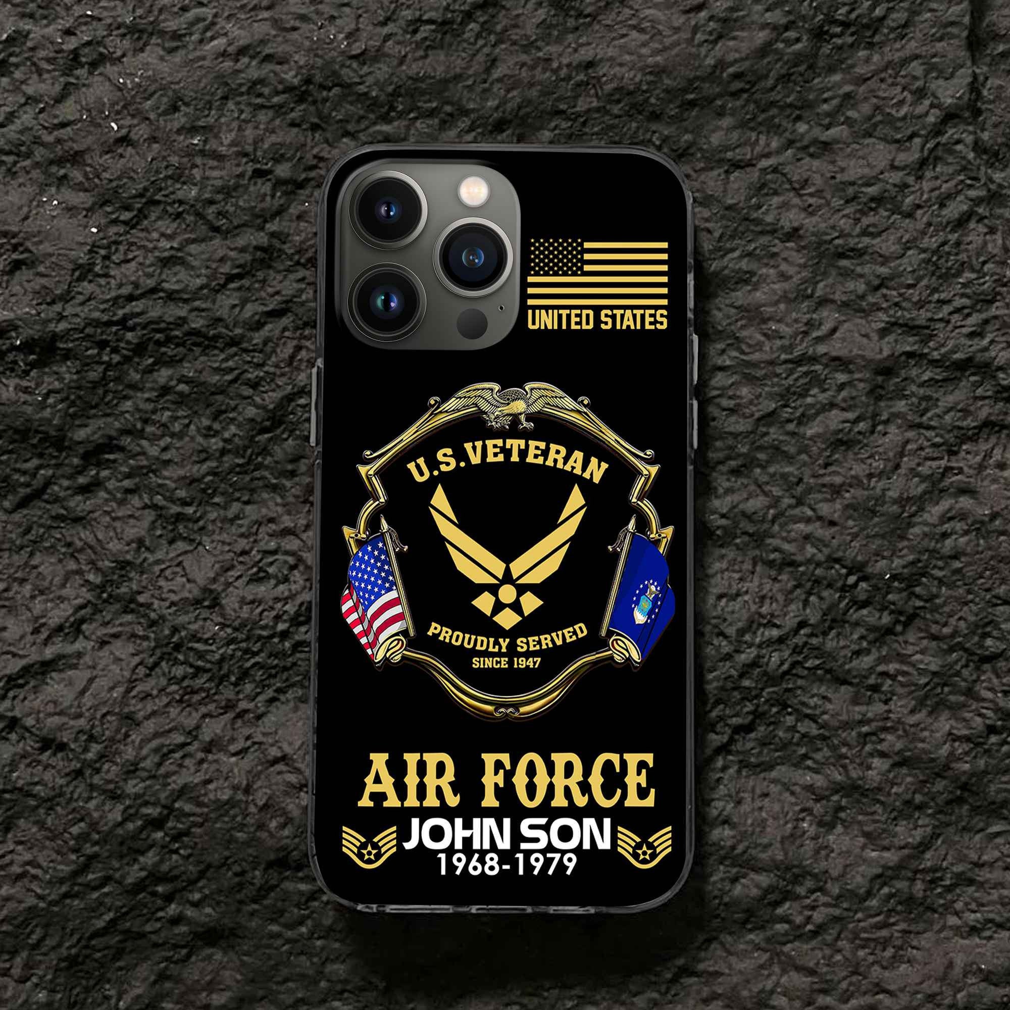 Premium Custom USAF Phone Case VPVC503304, Gifts For Air Force Veteran, Best Gifts On Father's Day, Armed Forces Day, Independence Day, Veterans Day.