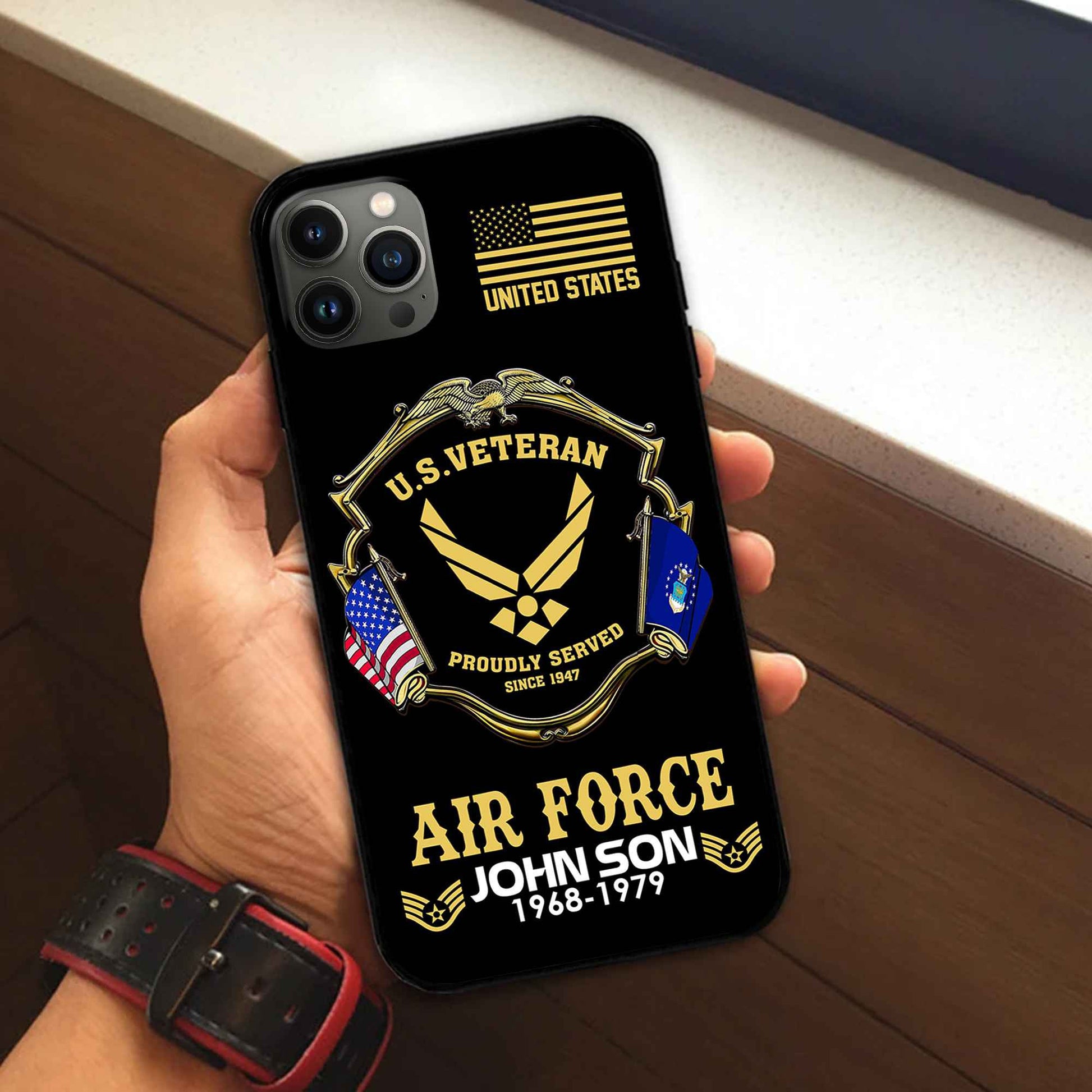 Premium Custom USAF Phone Case VPVC503304, Gifts For Air Force Veteran, Best Gifts On Father's Day, Armed Forces Day, Independence Day, Veterans Day.