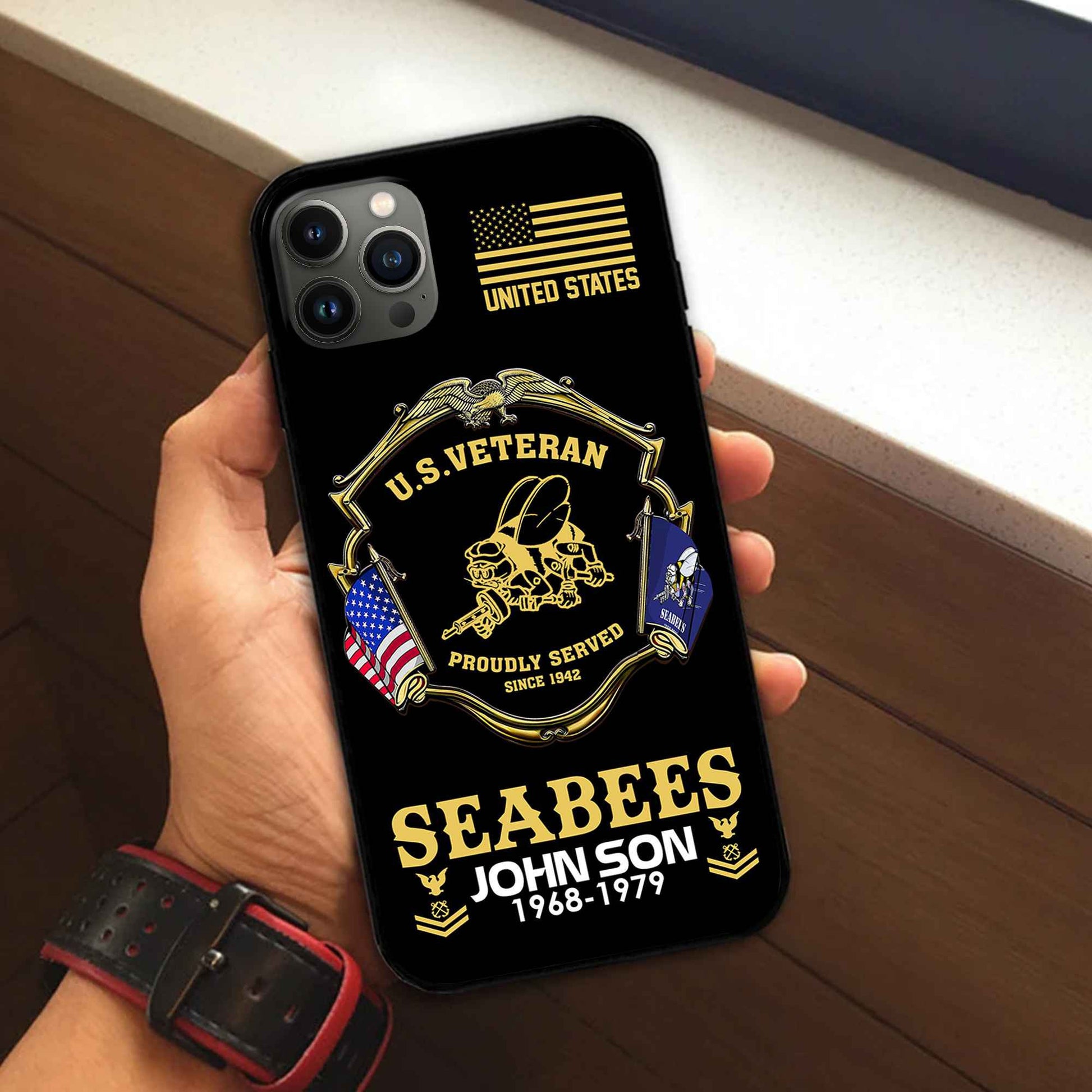Premium Custom US Seabees Phone Case VPVC503309, Gifts For Seabees Veteran, Best Gifts On Father's Day, Armed Forces Day, Independence Day, Veterans Day.