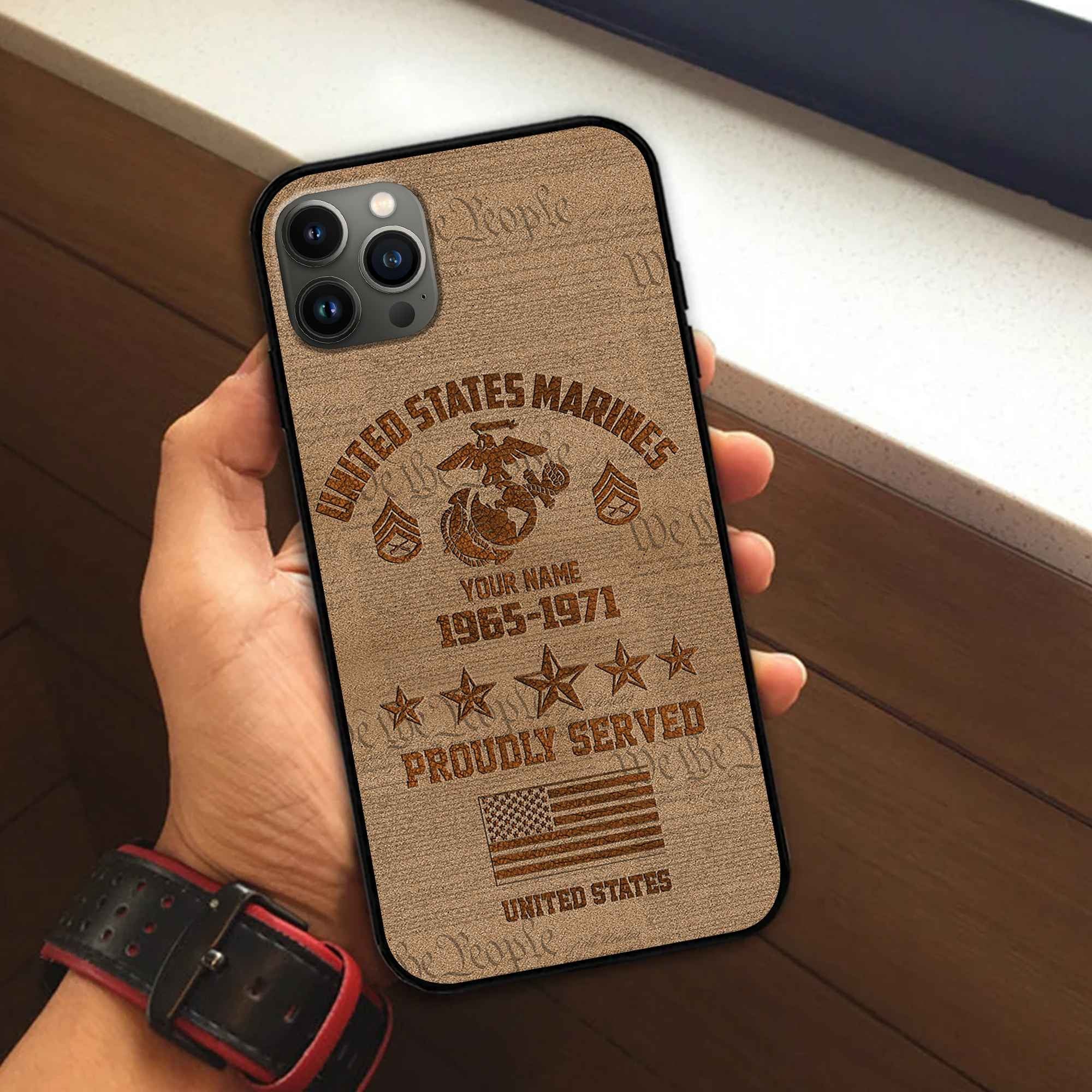 USMC Custom Phone Case VPVC503403, Gifts For Marine Veteran, Best Gifts On Father's Day, Armed Forces Day, Independence Day, Veterans Day.
