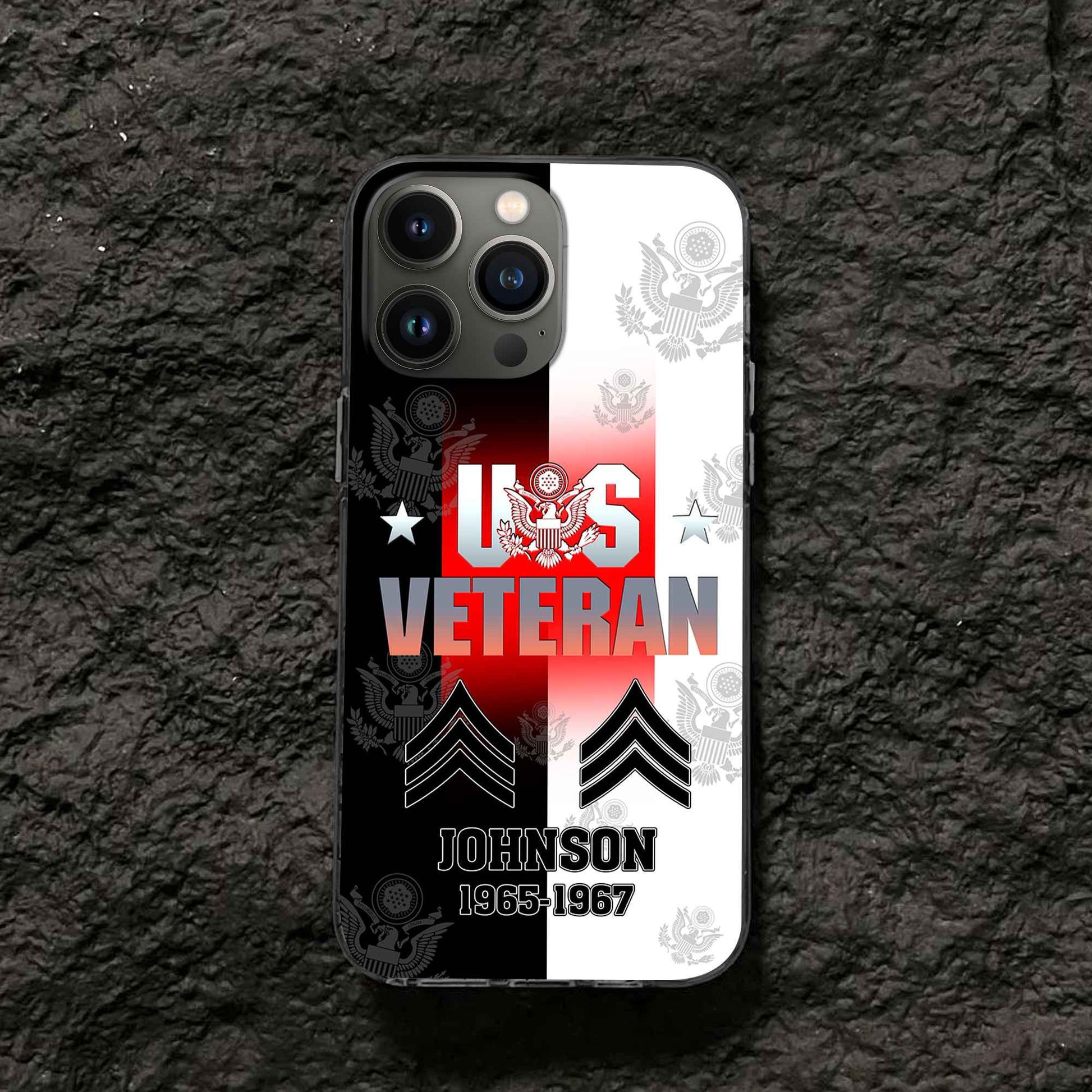 Premium US Army Phone Case VPVC503501, Custom Name, Rank, Year, Gifts For Army Veteran, Best Gifts On Father's Day, Armed Forces Day, Independence Day, Veterans Day.