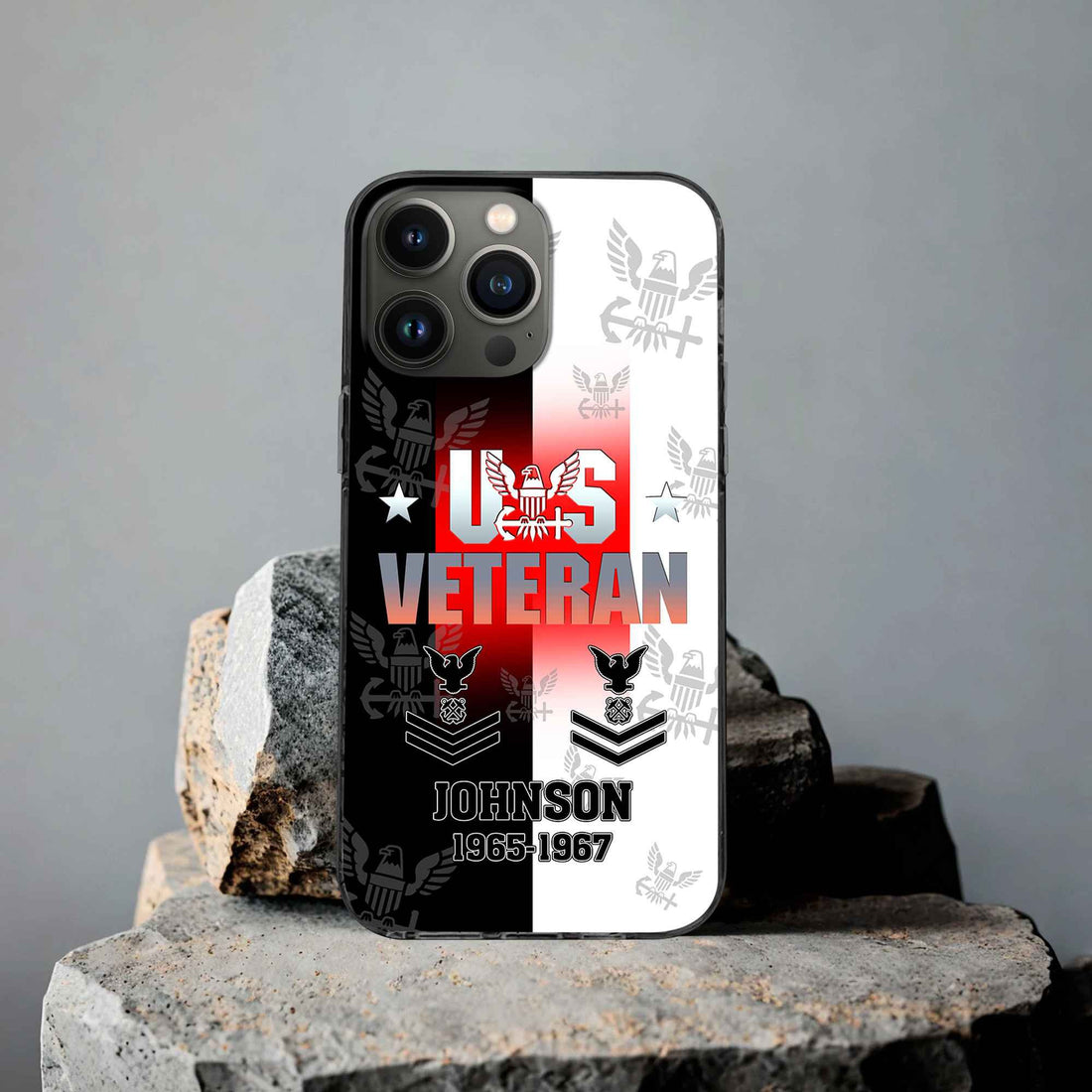 Premium US Navy Phone Case VPVC503502, Custom Name, Rank, Year, Gifts For Navy Veteran, Best Gifts On Father's Day, Armed Forces Day, Independence Day, Veterans Day.