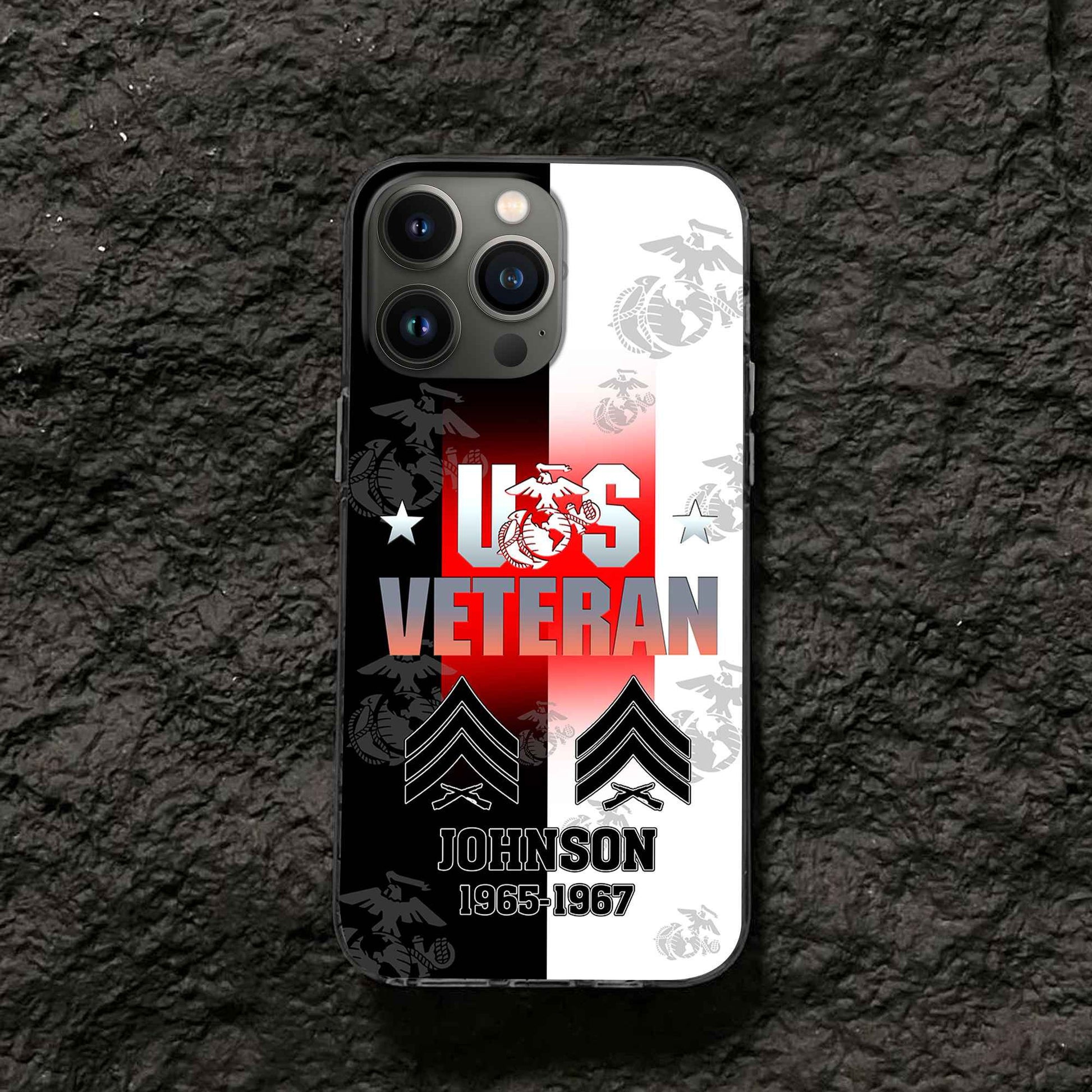 Premium USMC Phone Case VPVC503503, Custom Name, Rank, Year, Gifts For Marine Veteran, Best Gifts On Father's Day, Armed Forces Day, Independence Day, Veterans Day.