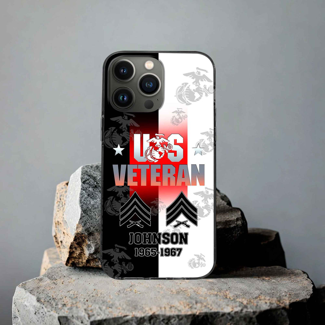 Premium USMC Phone Case VPVC503503, Custom Name, Rank, Year, Gifts For Marine Veteran, Best Gifts On Father's Day, Armed Forces Day, Independence Day, Veterans Day.