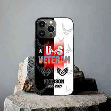Premium USAF Phone Case VPVC503504, Custom Name, Rank, Year, Gifts For Air Force Veteran, Best Gifts On Father's Day, Armed Forces Day, Independence Day, Veterans Day.
