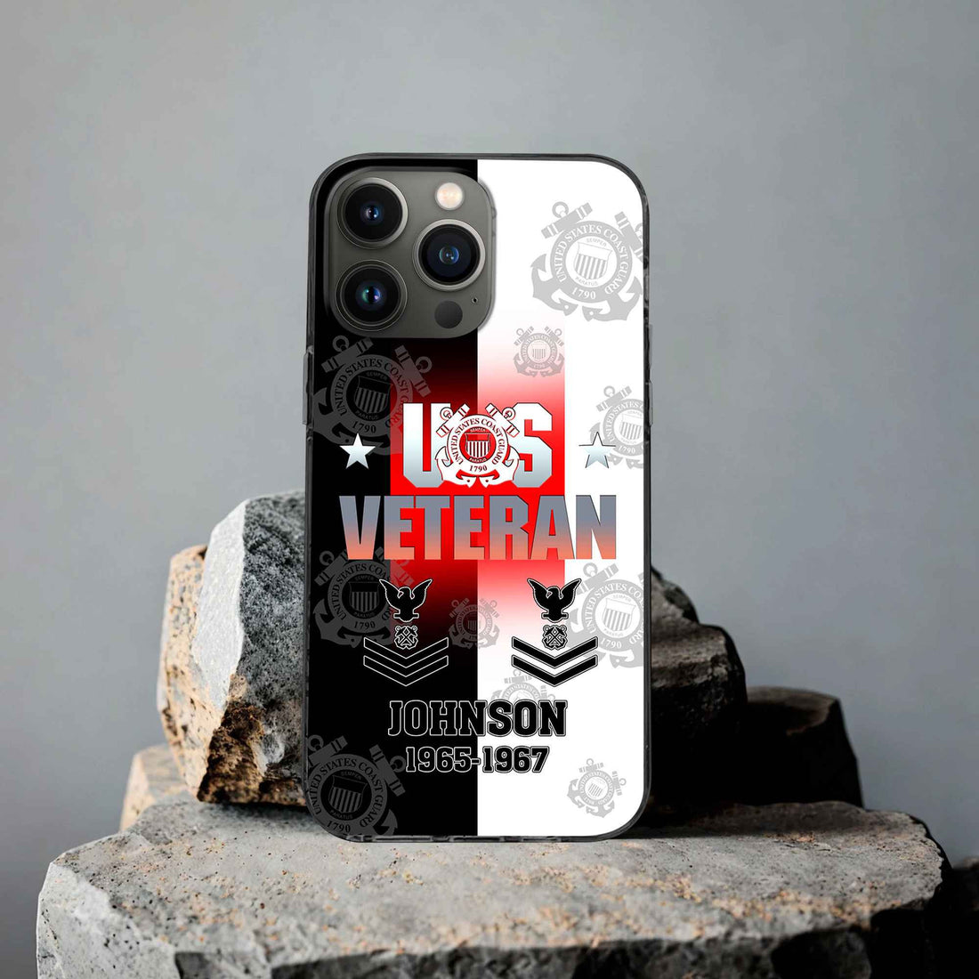 Premium USCG Phone Case VPVC503505, Custom Name, Rank, Year, Gifts For Coast Guard Veteran, Best Gifts On Father's Day, Armed Forces Day, Independence Day, Veterans Day.