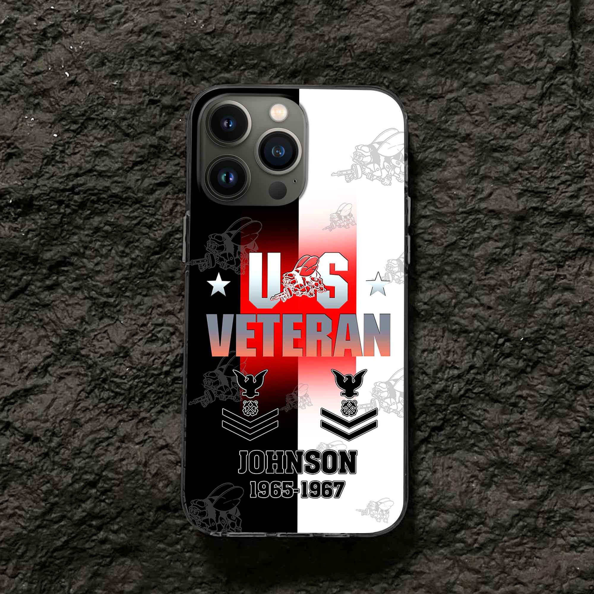 Premium US Seabees Phone Case VPVC503509, Custom Name, Rank, Year, Gifts For US Seabees, Best Gifts On Father's Day, Armed Forces Day, Independence Day, Veterans Day.