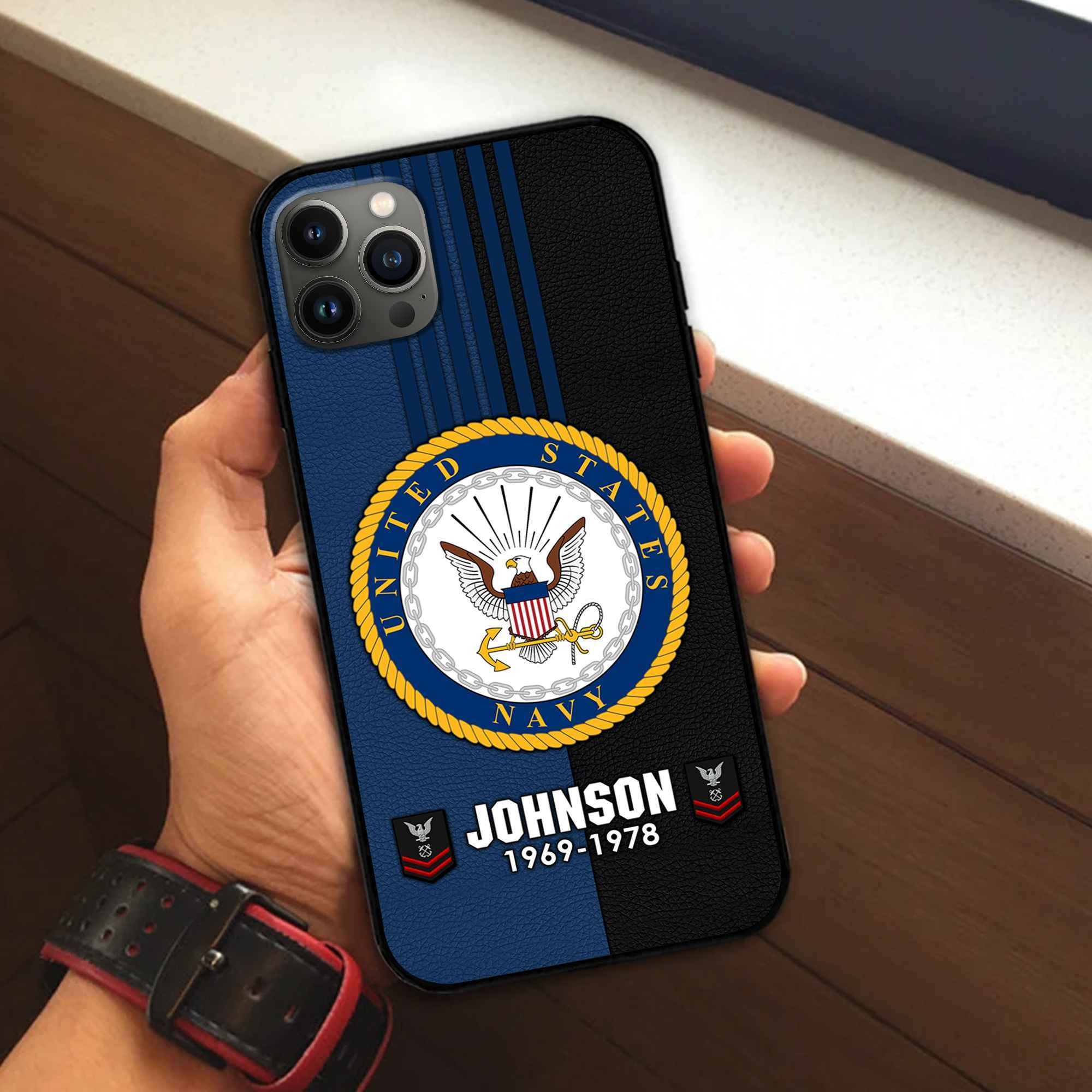 Premium Custom US Navy Phone Case VPVC503602, Gifts For Navy Veteran, Gifts For Dad, For Husband, Best Gifts On Father's Day, Armed Forces Day, Independence Day, Veterans Day.