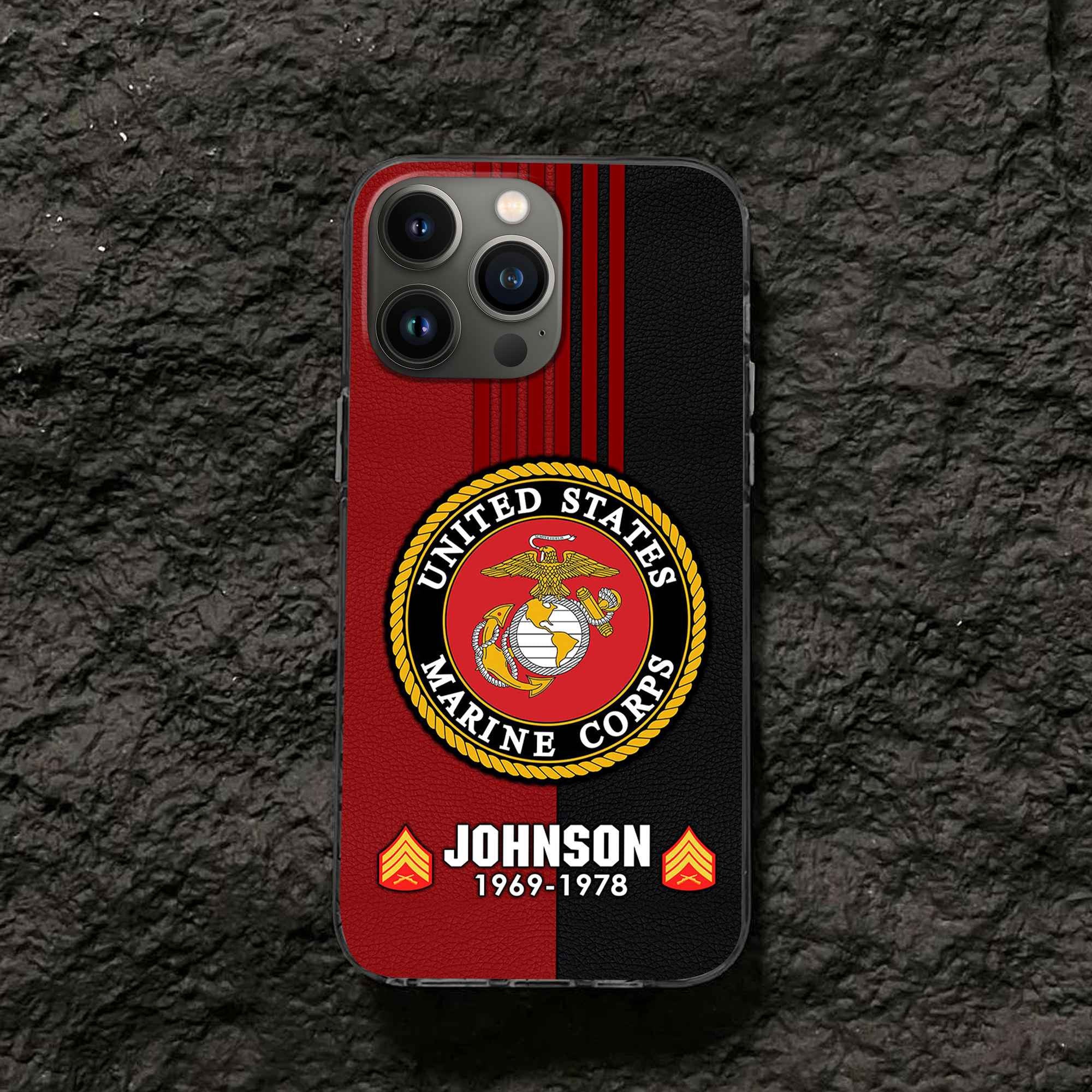 Premium Custom USMC Phone Case VPVC503603, Gifts For Marine Veteran, Gifts For Dad, For Husband, Best Gifts On Father's Day, Armed Forces Day, Independence Day, Veterans Day.