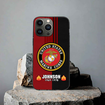 Premium Custom USMC Phone Case VPVC503603, Gifts For Marine Veteran, Gifts For Dad, For Husband, Best Gifts On Father's Day, Armed Forces Day, Independence Day, Veterans Day.