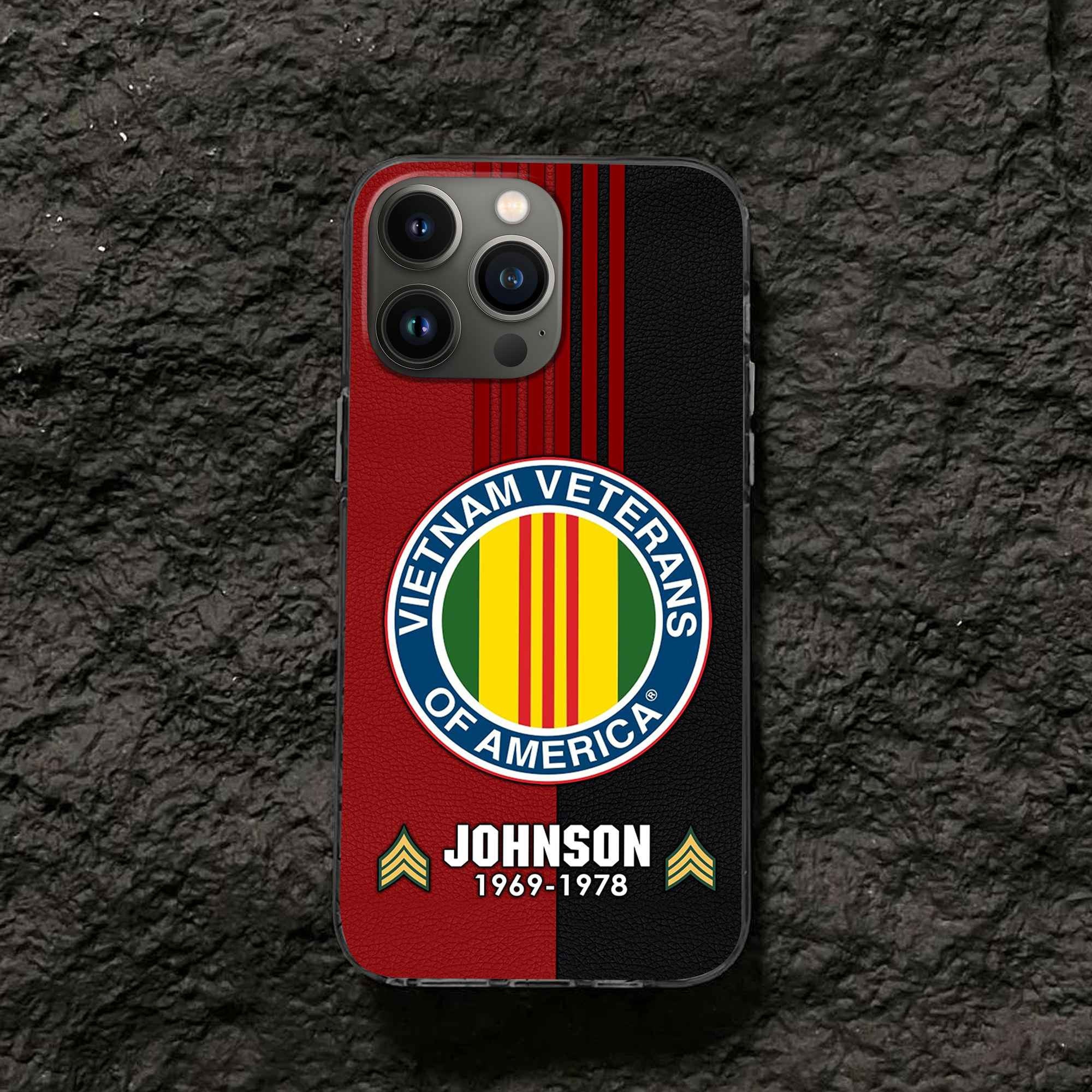Premium Custom Vietnam Veteran Phone Case VPVC503606, Gifts For Vietnam Veteran, Gifts For Dad, For Husband, Best Gifts On Father's Day, Armed Forces Day, Independence Day, Veterans Day.