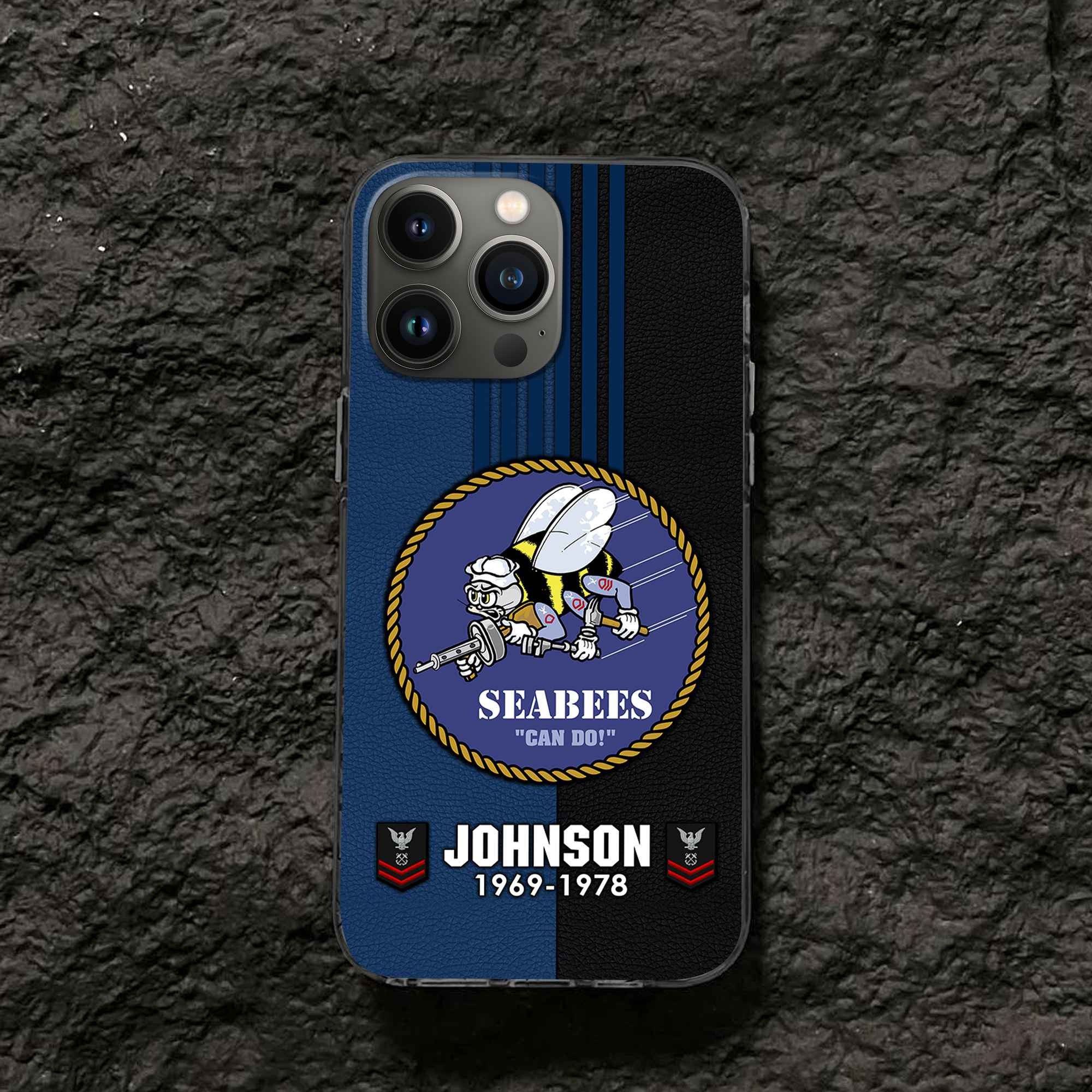 Premium Custom US Seabees Phone Case VPVC503609, Gifts For Seabees Veteran, Gifts For Dad, For Husband, Best Gifts On Father's Day, Armed Forces Day, Independence Day, Veterans Day.