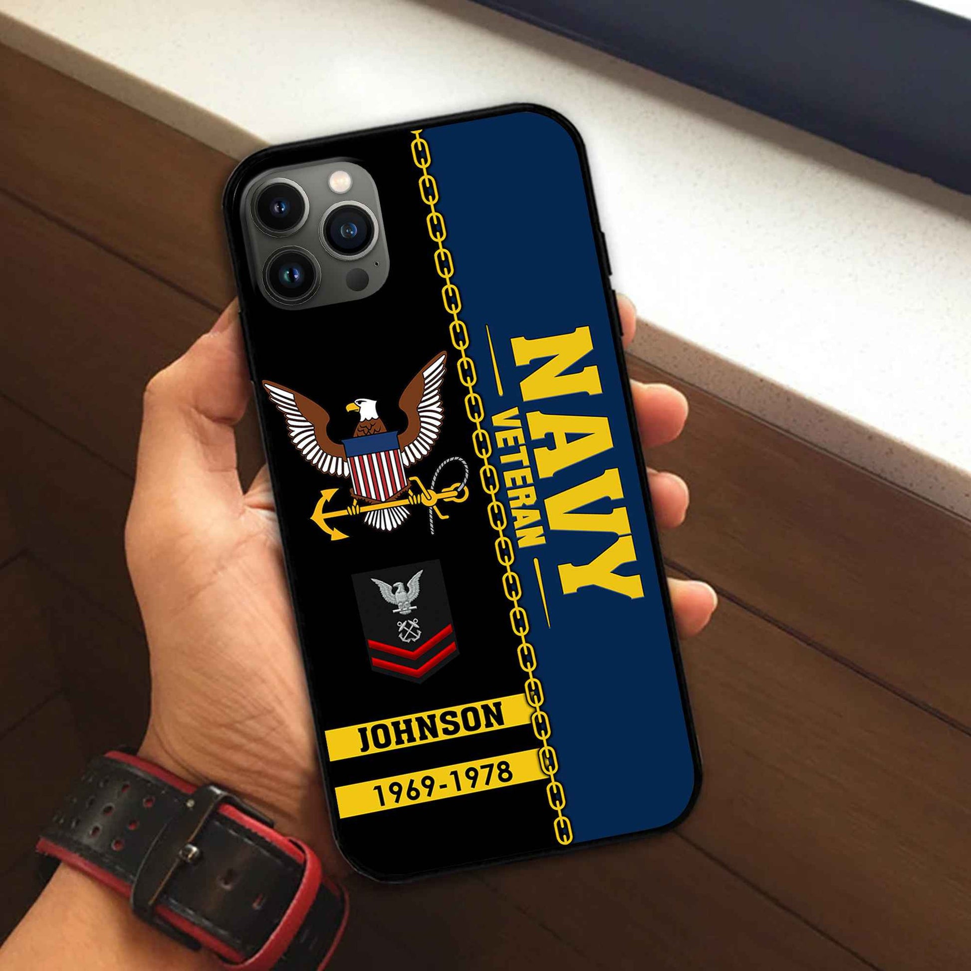 Unique Custom Name, Rank, Year US Navy Phone Case VPVC503702, Gifts For Navy Veteran, Gifts For Dad, For Husband, Best Gifts On Father's Day, Independence Day, Veterans Day.