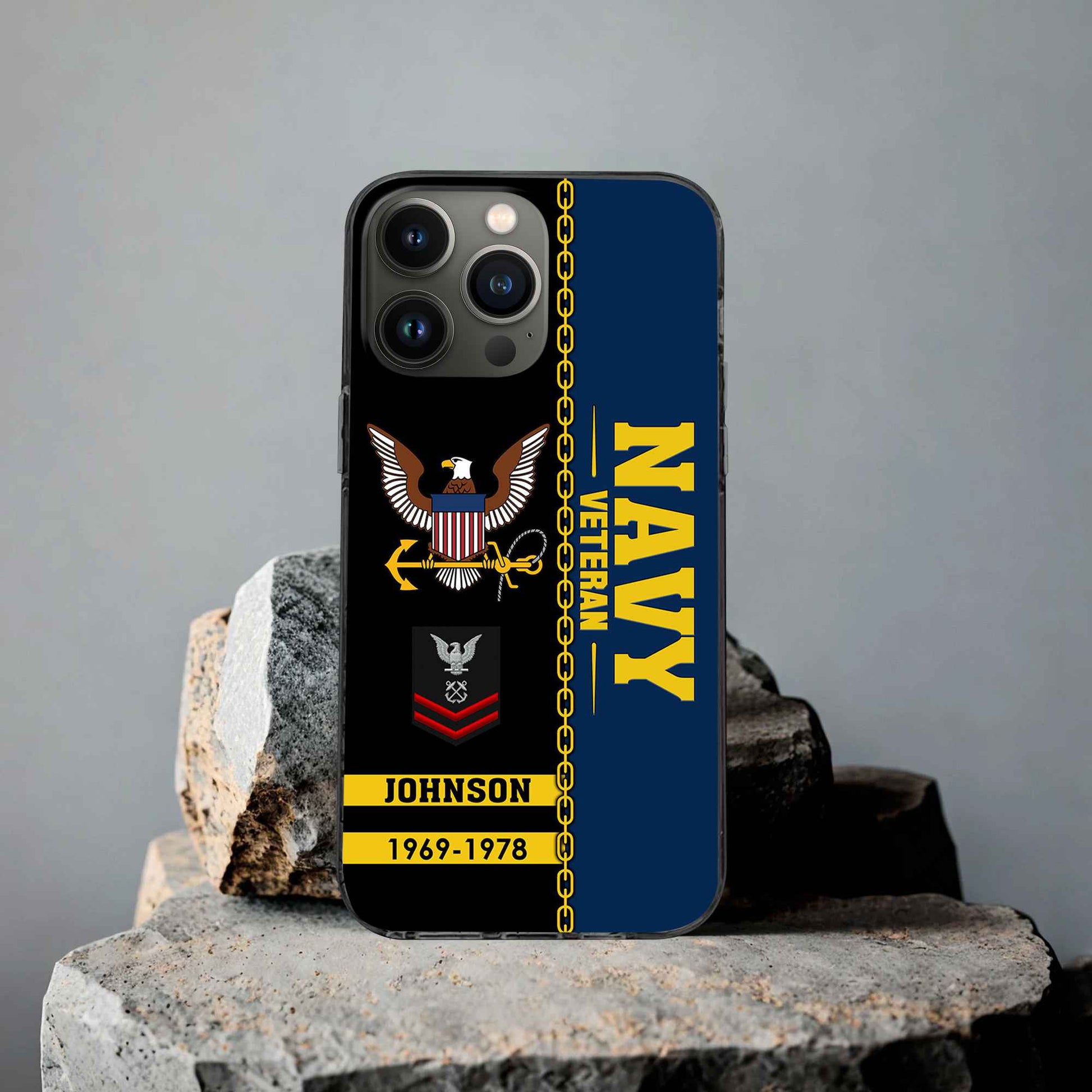 Unique Custom Name, Rank, Year US Navy Phone Case VPVC503702, Gifts For Navy Veteran, Gifts For Dad, For Husband, Best Gifts On Father's Day, Independence Day, Veterans Day.