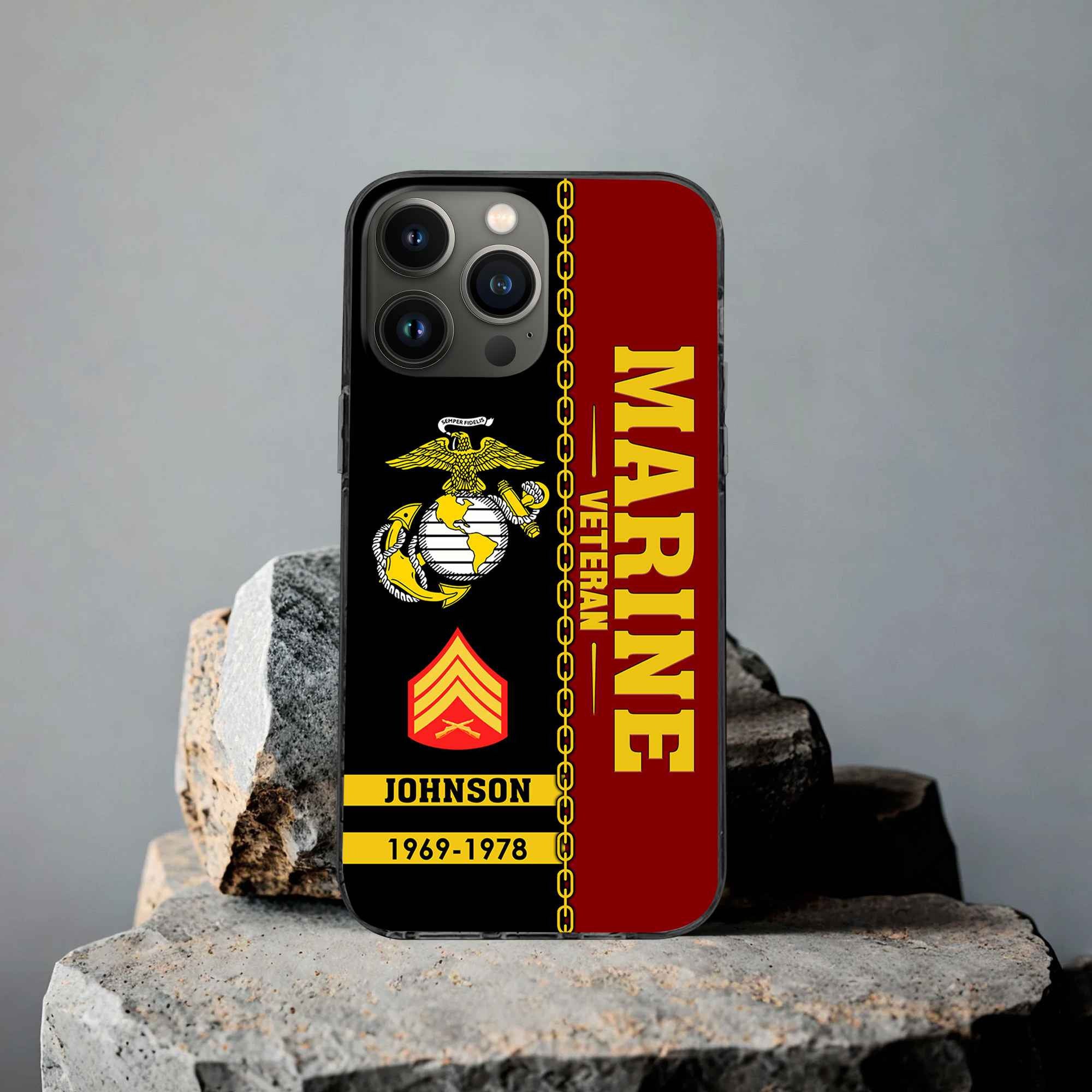 Unique Custom Name, Rank, Year USMC Phone Case VPVC503703, Gifts For Marine Veteran, Gifts For Dad, For Husband, Best Gifts On Father's Day, Independence Day, Veterans Day.