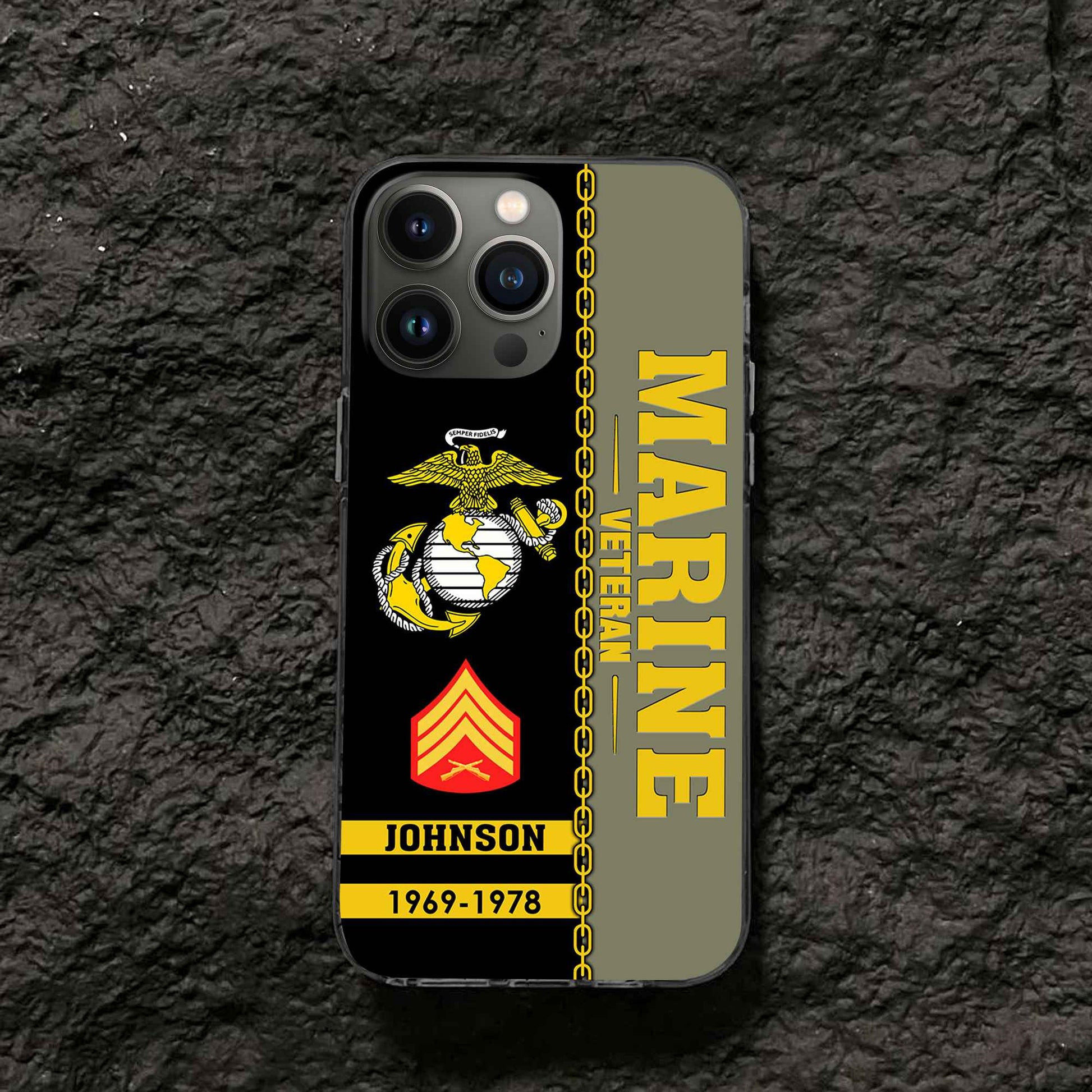 Unique Custom Name, Rank, Year USMC Phone Case VPVC503711, Gifts For Marine Veteran, Gifts For Dad, For Husband, Best Gifts On Father's Day, Independence Day, Veterans Day.