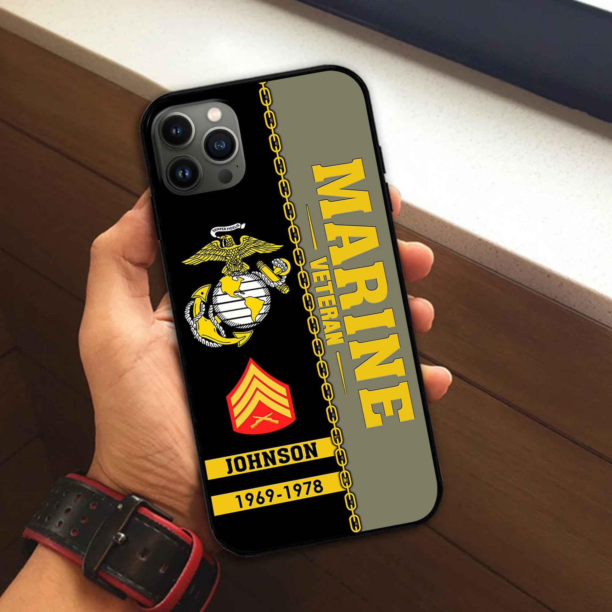Unique Custom Name, Rank, Year USMC Phone Case VPVC503711, Gifts For Marine Veteran, Gifts For Dad, For Husband, Best Gifts On Father's Day, Independence Day, Veterans Day.