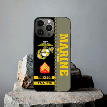 Unique Custom Name, Rank, Year USMC Phone Case VPVC503711, Gifts For Marine Veteran, Gifts For Dad, For Husband, Best Gifts On Father's Day, Independence Day, Veterans Day.