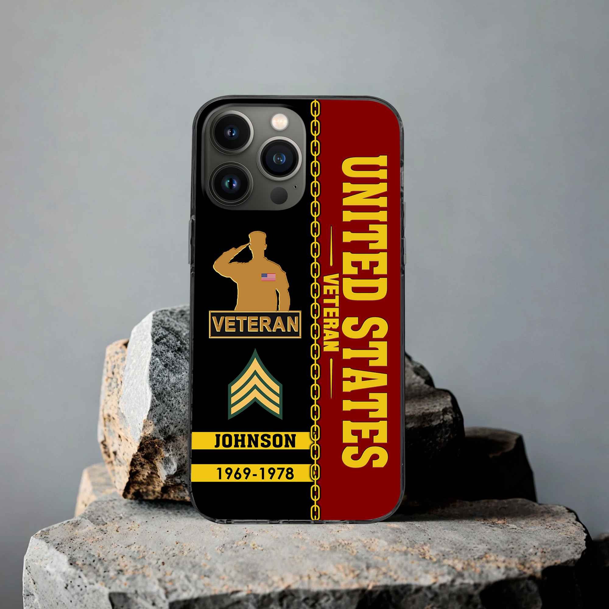 Unique Custom Name, Rank, Year, US Veteran Phone Case VPVC503707, Gifts For US Veteran, Gifts For Dad, For Husband, Best Gifts On Father's Day, Independence Day, Veterans Day.