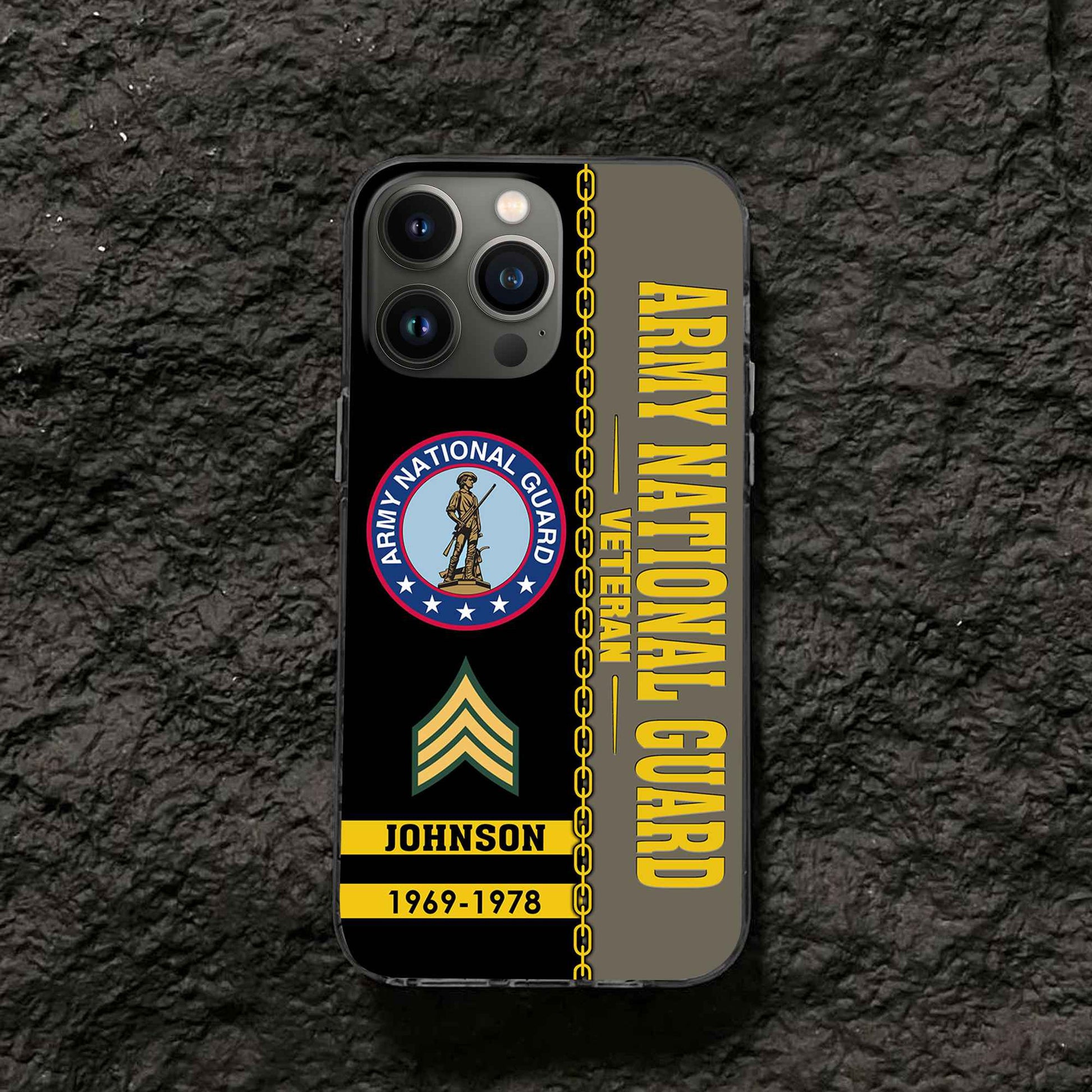 Unique Custom Name, Rank, Year, US Army National Guard Phone Case VPVC503708, Gifts For Army National Guard Veteran, Gifts For Dad, For Husband, Best Gifts On Father's Day, Independence Day, Veterans Day.