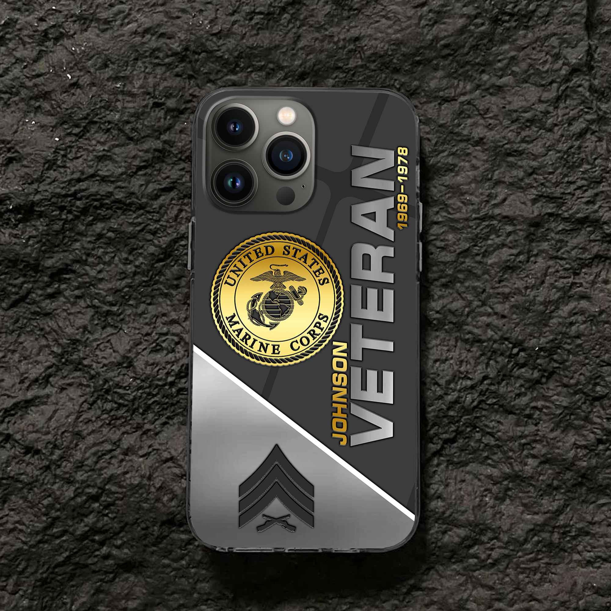 Premium Custom USMC Phone Case VPVC503803, Gifts For Marine Veteran, Best Gifts On Father's Day, Armed Forces Day, Independence Day, Veterans Day.