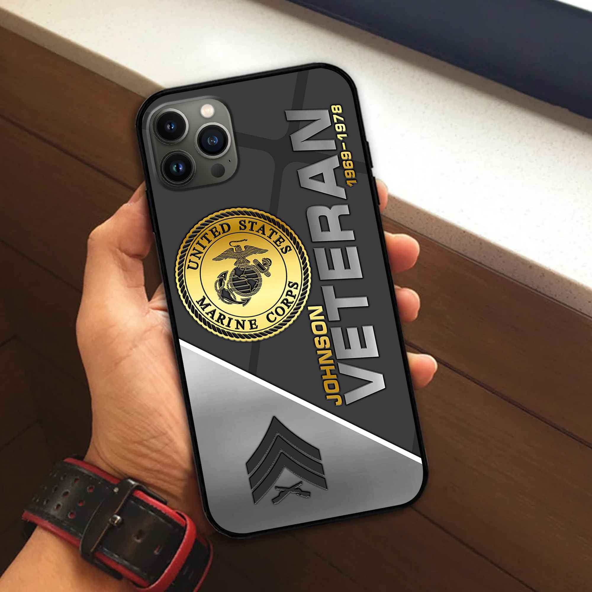 Premium Custom USMC Phone Case VPVC503803, Gifts For Marine Veteran, Best Gifts On Father's Day, Armed Forces Day, Independence Day, Veterans Day.