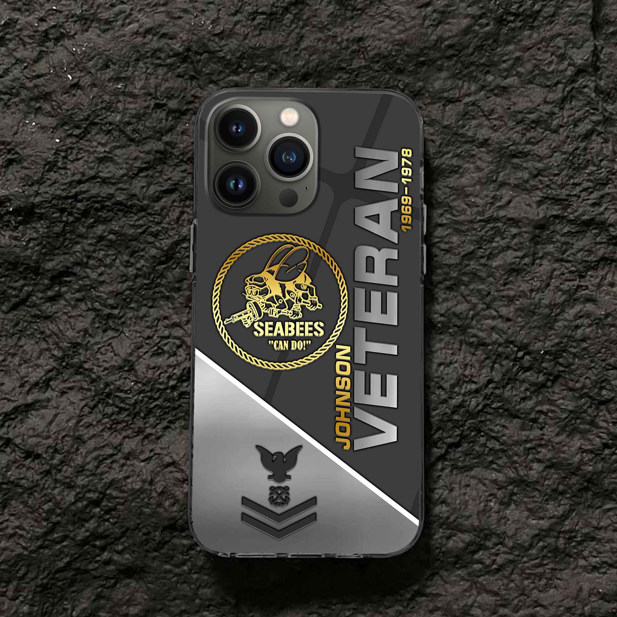 Premium Custom US Seabees Phone Case VPVC503809, Gifts For Seabees Veteran, Best Gifts On Father's Day, Armed Forces Day, Independence Day, Veterans Day.