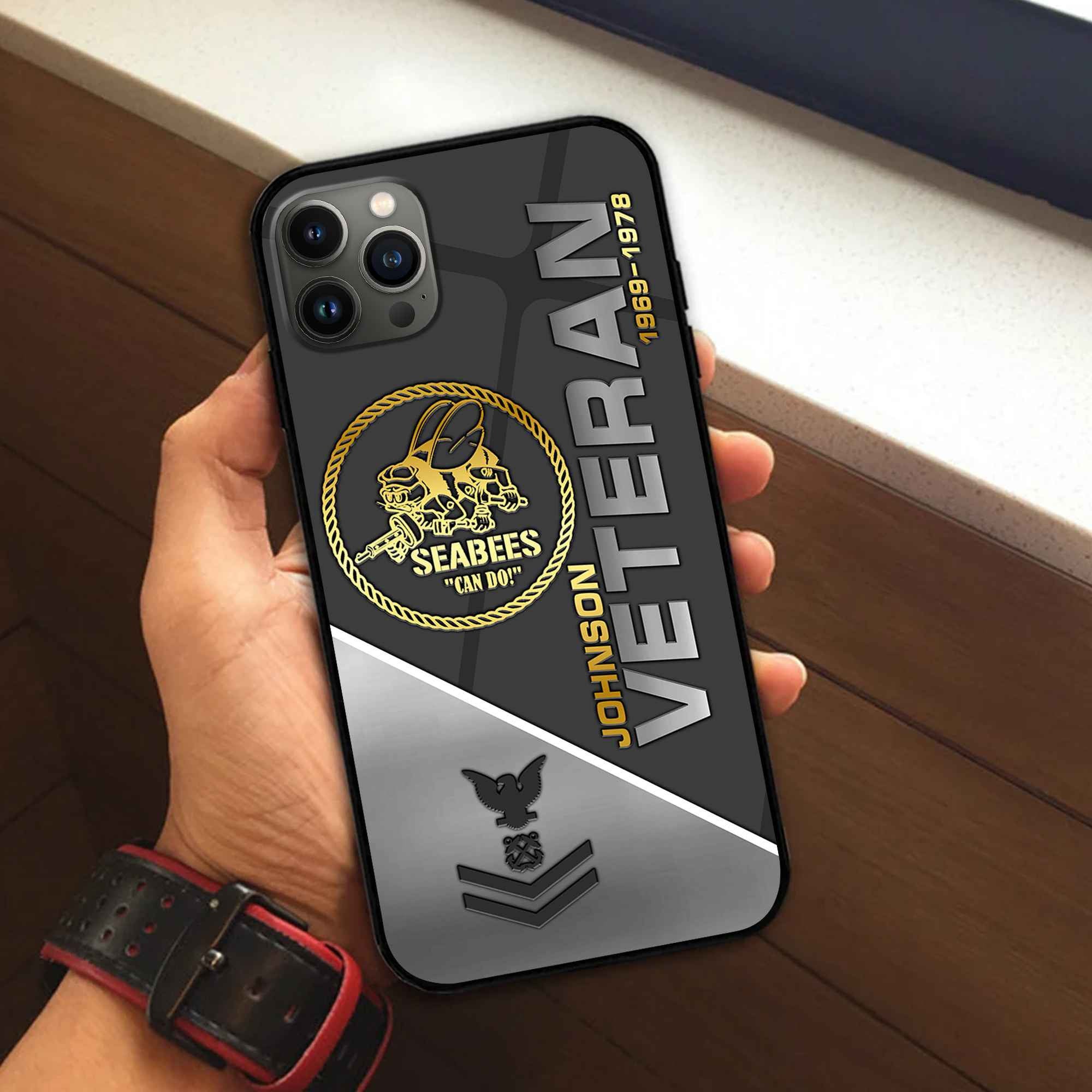 Premium Custom US Seabees Phone Case VPVC503809, Gifts For Seabees Veteran, Best Gifts On Father's Day, Armed Forces Day, Independence Day, Veterans Day.
