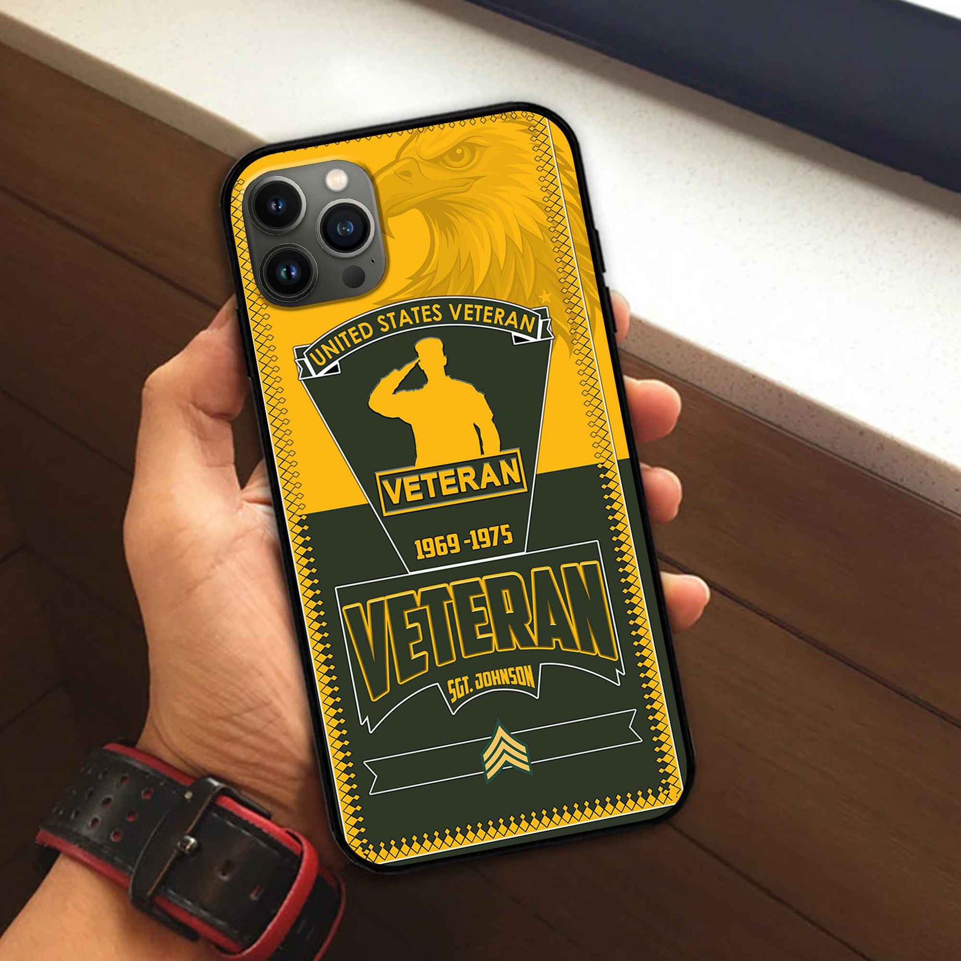 Premium US Veteran Phone Case VPVC504007, Custom Name, Rank, Year, Gifts For US Veteran, Best Gifts On Father's Day, Armed Forces Day, Independence Day, Veterans Day.