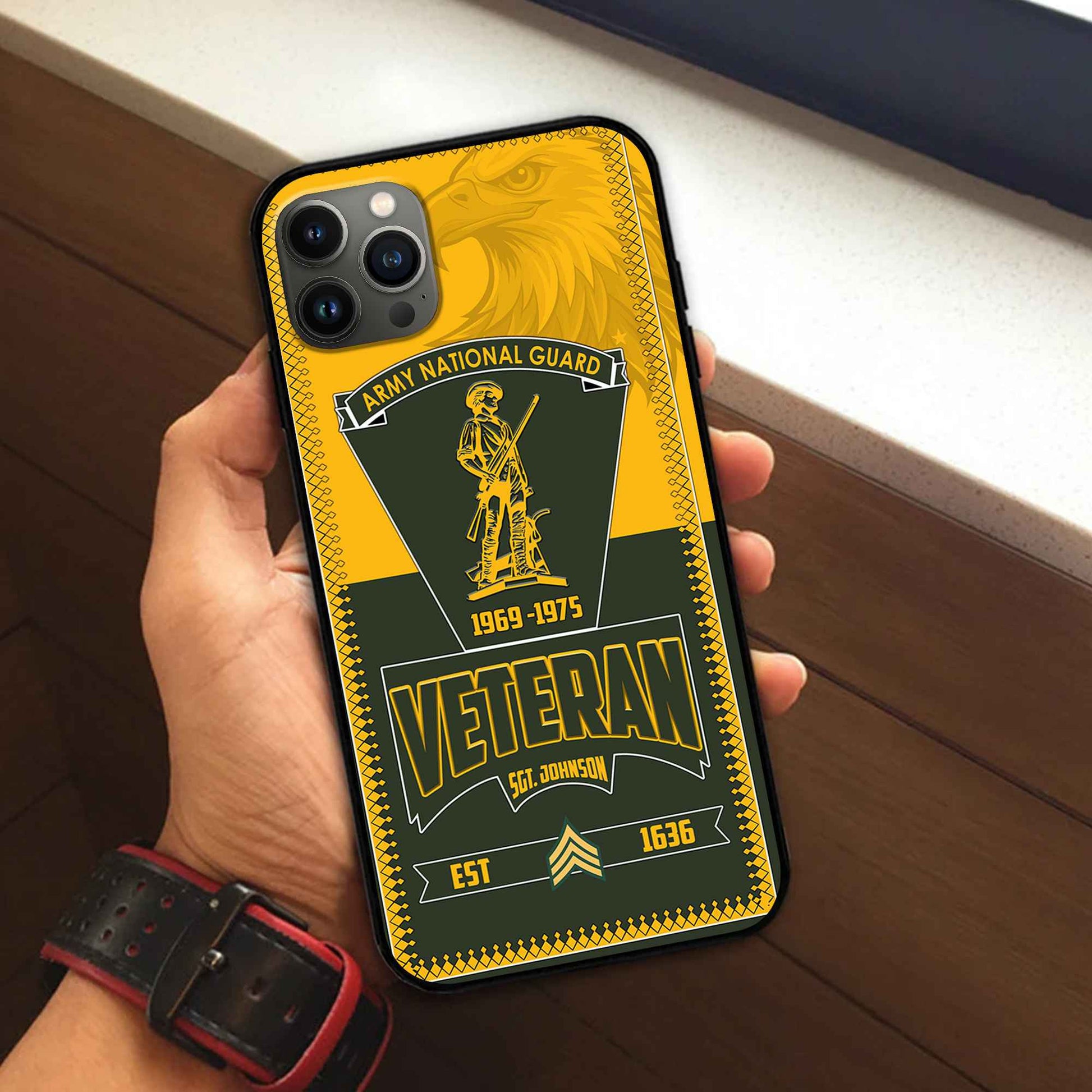 Premium US Army National Guard Phone Case VPVC504008, Custom Name, Rank, Year, Gifts For Army National Guard Veteran, Best Gifts On Father's Day, Armed Forces Day, Independence Day, Veterans Day.