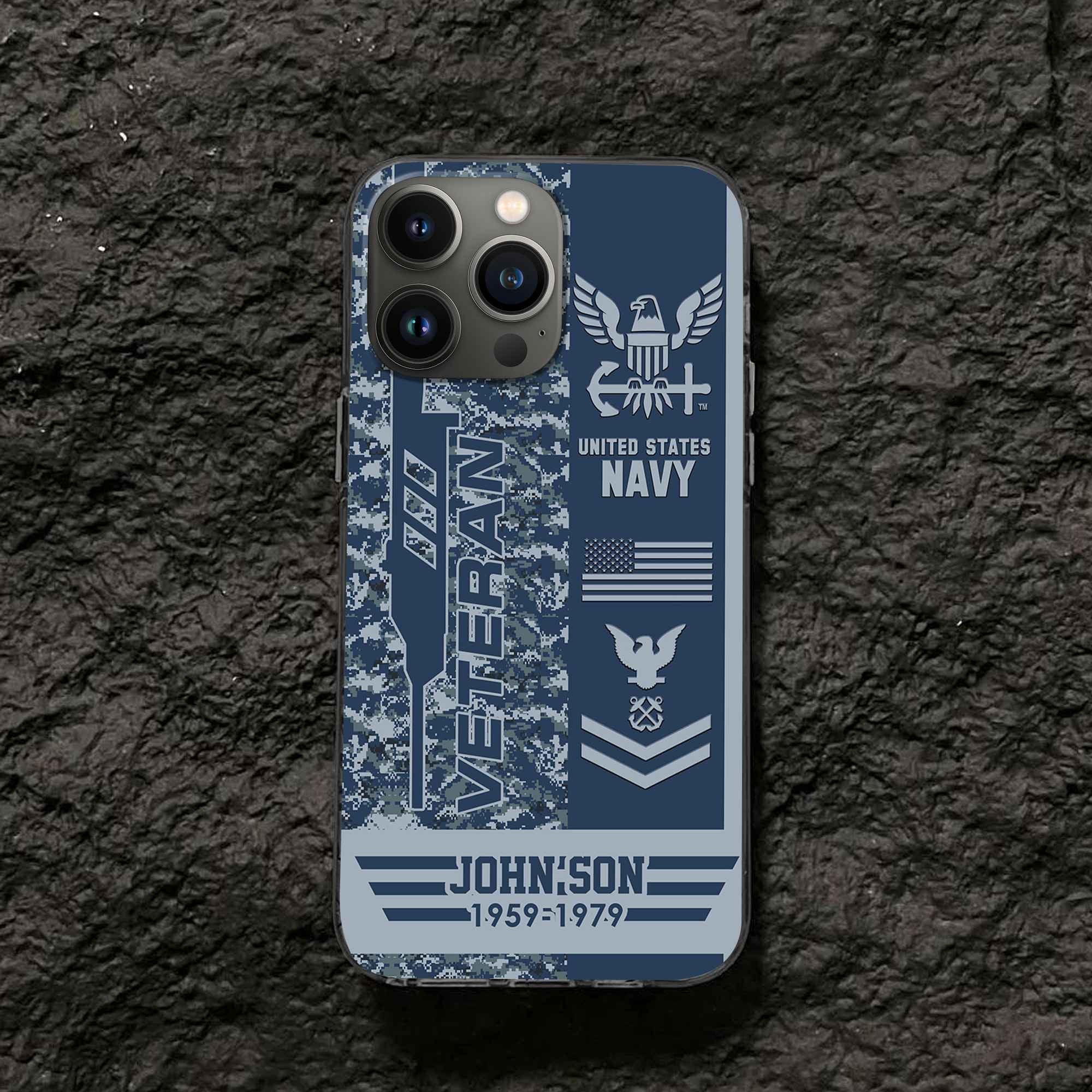 Unique Custom Name, Rank, Year US Navy Phone Case VPVC504202, Gifts For Navy Veteran, Gifts For Dad, For Husband, Best Gifts On Father's Day, Independence Day, Veterans Day.