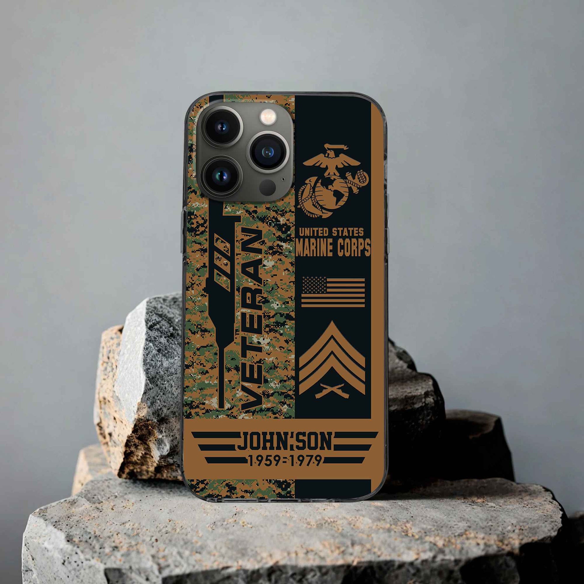 Unique Custom Name, Rank, Year USMC Phone Case VPVC504203, Gifts For Marine Veteran, Gifts For Dad, For Husband, Best Gifts On Father's Day, Independence Day, Veterans Day.