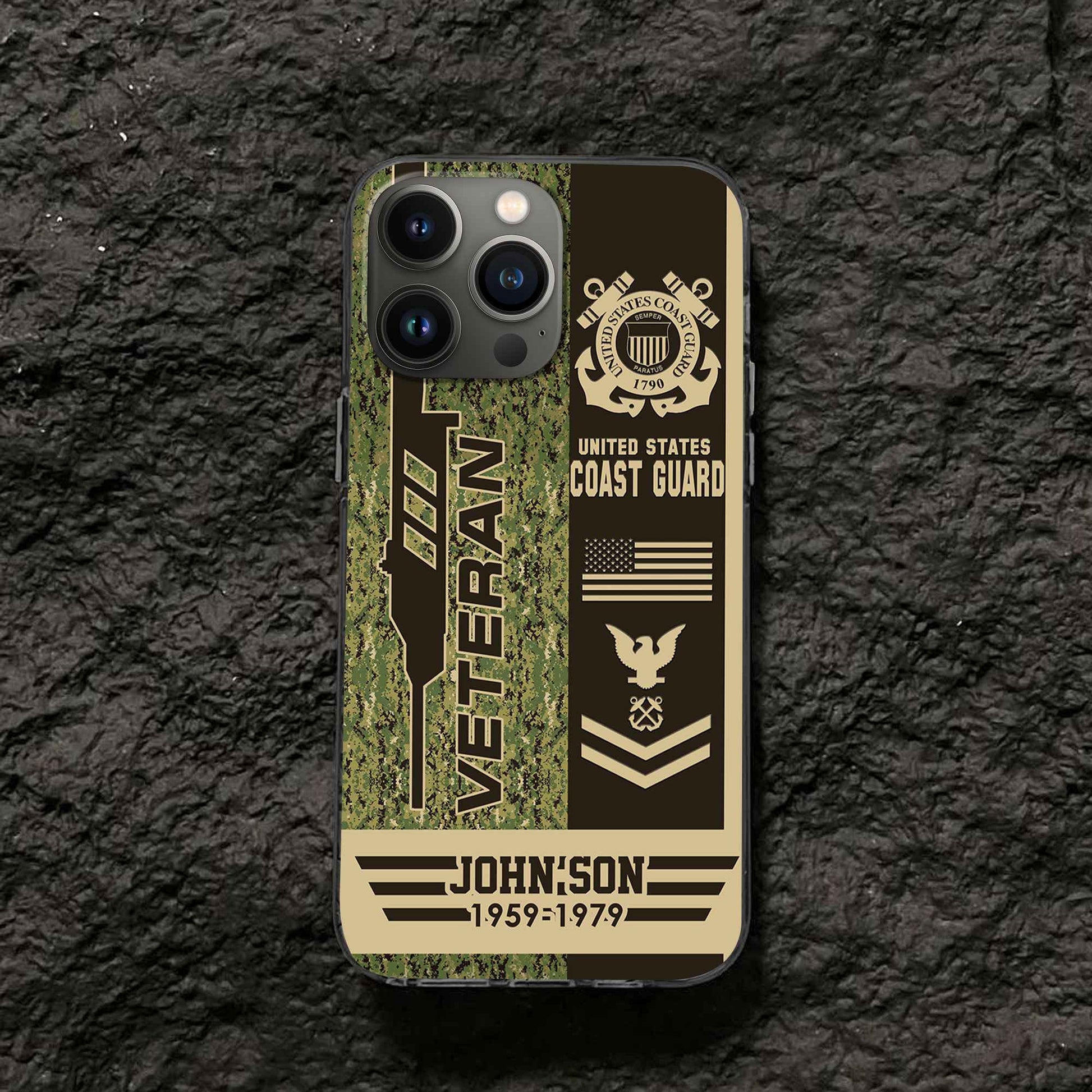 Unique Custom Name, Rank, Year USCG Phone Case VPVC504205, Gifts For Coast Guard Veteran, Gifts For Dad, For Husband, Best Gifts On Father's Day, Independence Day, Veterans Day.