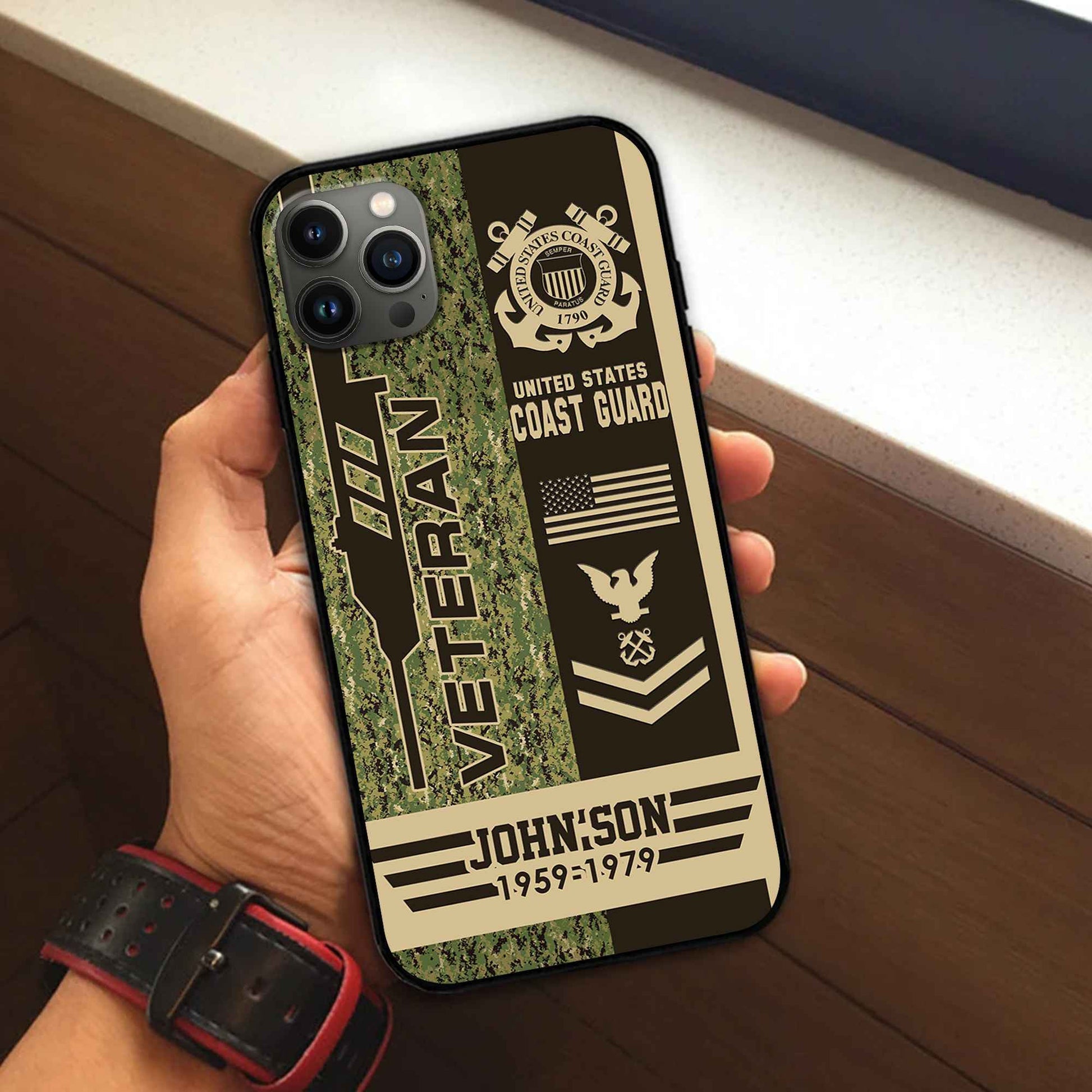 Unique Custom Name, Rank, Year USCG Phone Case VPVC504205, Gifts For Coast Guard Veteran, Gifts For Dad, For Husband, Best Gifts On Father's Day, Independence Day, Veterans Day.