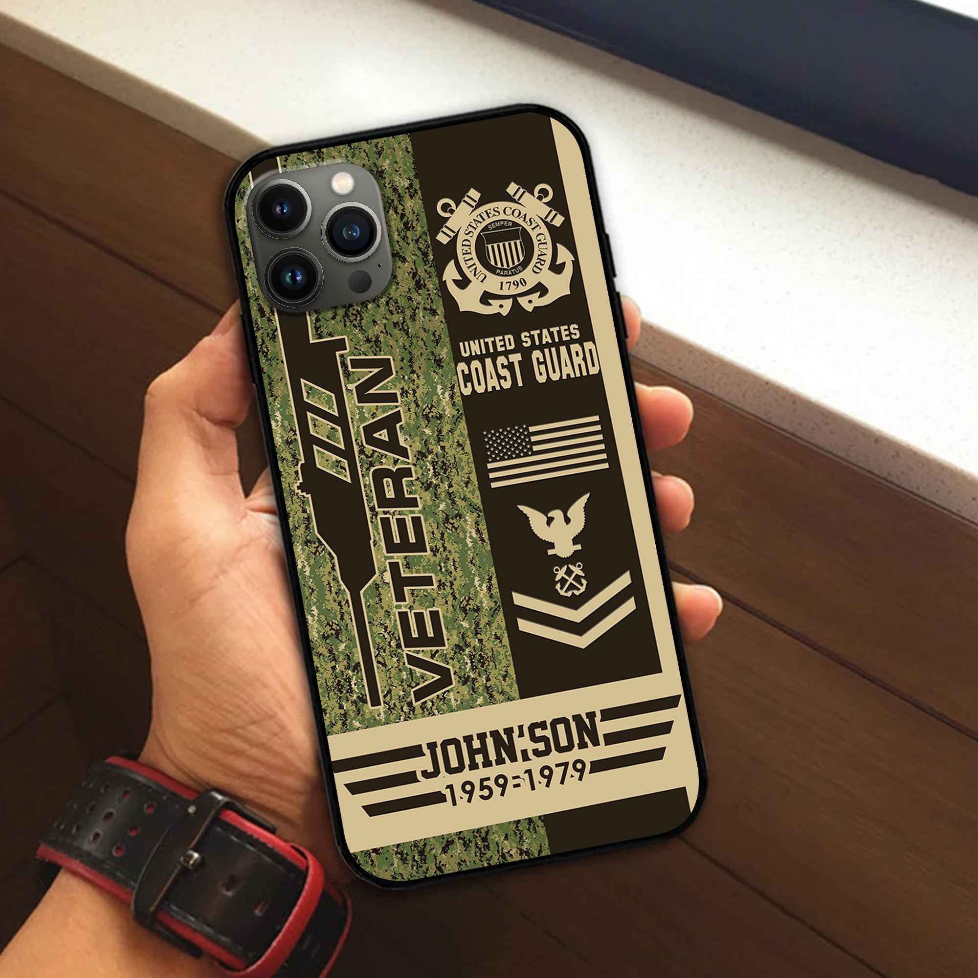 Unique Custom Name, Rank, Year USCG Phone Case VPVC504205, Gifts For Coast Guard Veteran, Gifts For Dad, For Husband, Best Gifts On Father's Day, Independence Day, Veterans Day.