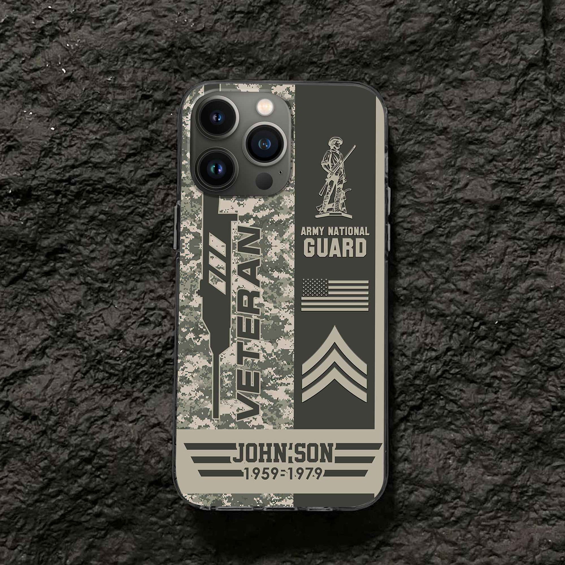 Unique Custom Name, Rank, Year, US Army National Guard Phone Case VPVC504208, Gifts For Army National Guard Veteran, Gifts For Dad, For Husband, Best Gifts On Father's Day, Independence Day, Veterans Day.