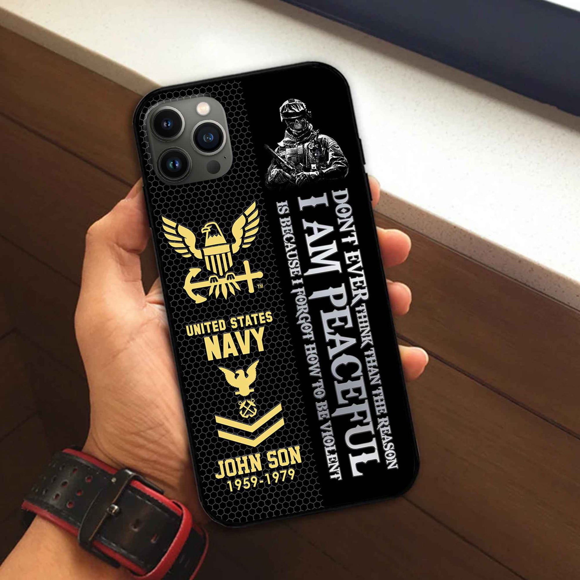 Premium Custom US Navy Phone Case VPVC504302, Gifts For Navy Veteran, Best Gifts On Father's Day, Armed Forces Day, Independence Day, Veterans Day.