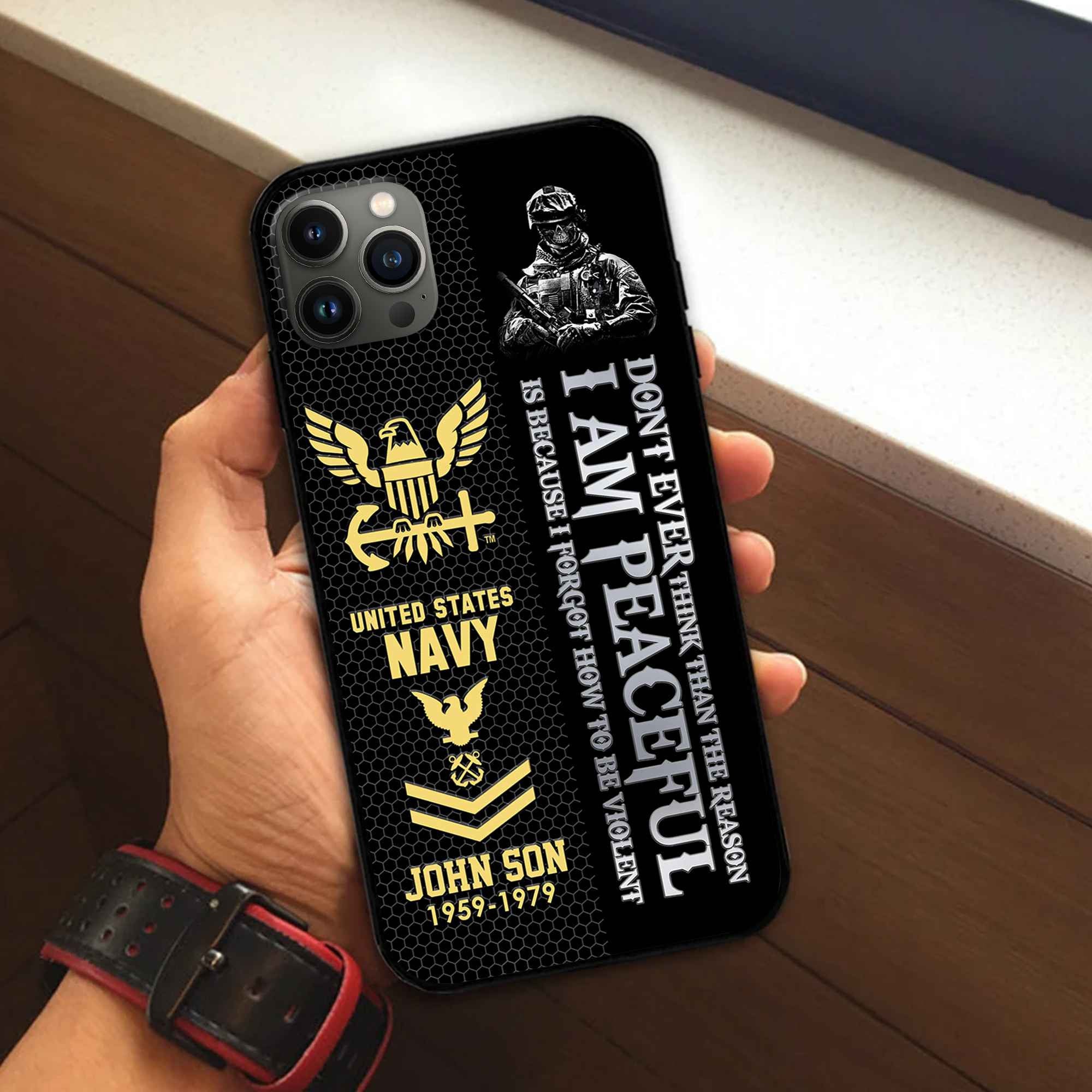 Premium Custom US Navy Phone Case VPVC504302, Gifts For Navy Veteran, Best Gifts On Father's Day, Armed Forces Day, Independence Day, Veterans Day.