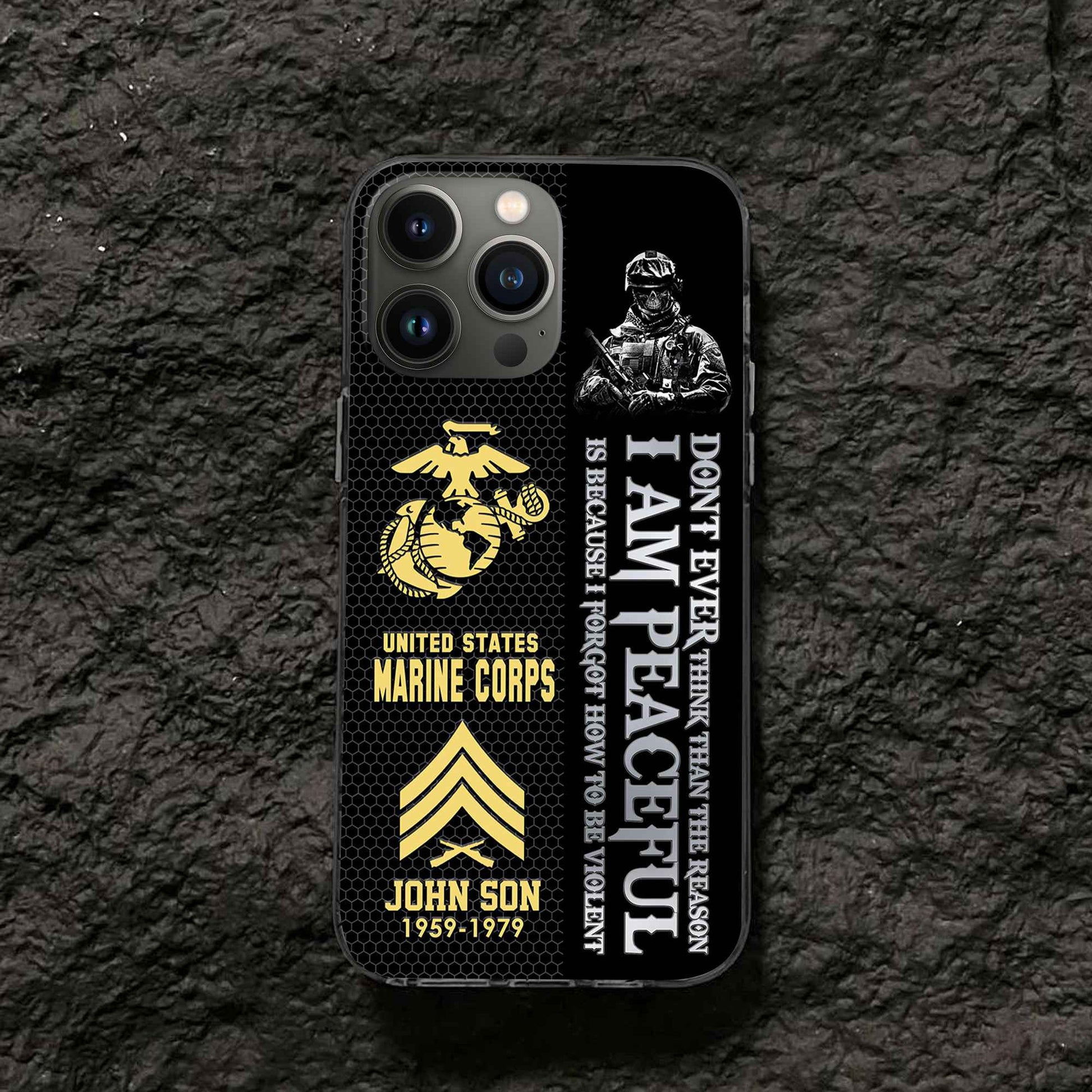 Premium Custom USMC Phone Case VPVC504303, Gifts For Marine Veteran, Best Gifts On Father's Day, Armed Forces Day, Independence Day, Veterans Day.
